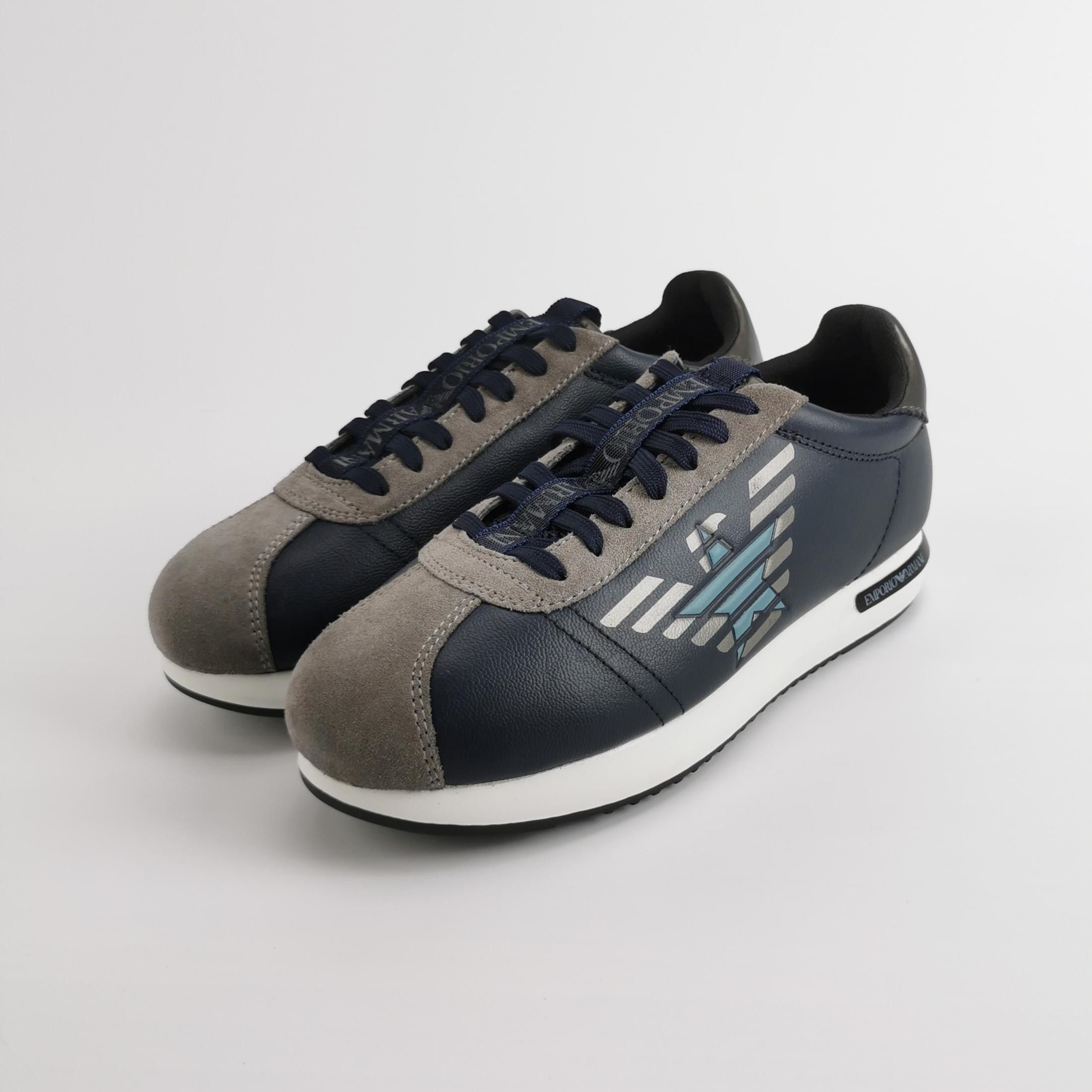 Emporio Armani Emporio Armani Logo Suede Trim Sneakers EU 40 Size US 7 / EU 40 - 3 Thumbnail