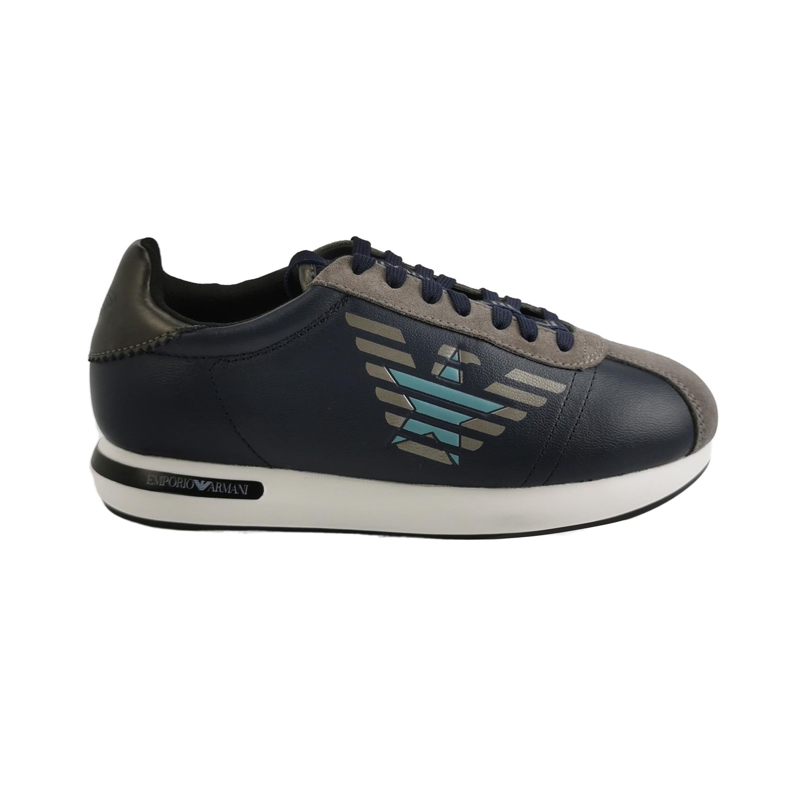 Emporio Armani Emporio Armani Logo Suede Trim Sneakers EU 40 Size US 7 / EU 40 - 2 Thumbnail