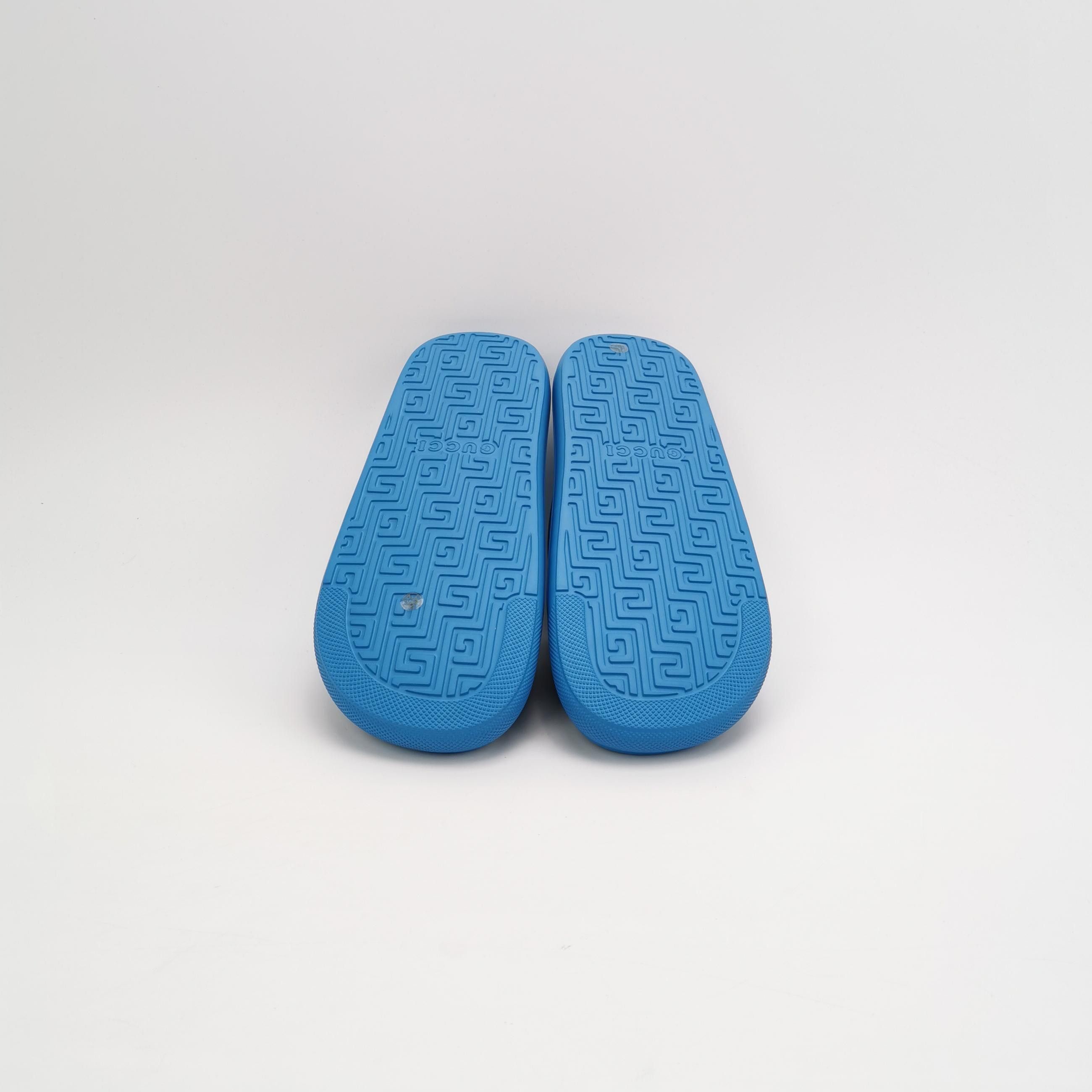 Gucci Gucci Interlocking G Blue Rubber Slides 44 Size US 11 / EU 44 - 6 Thumbnail