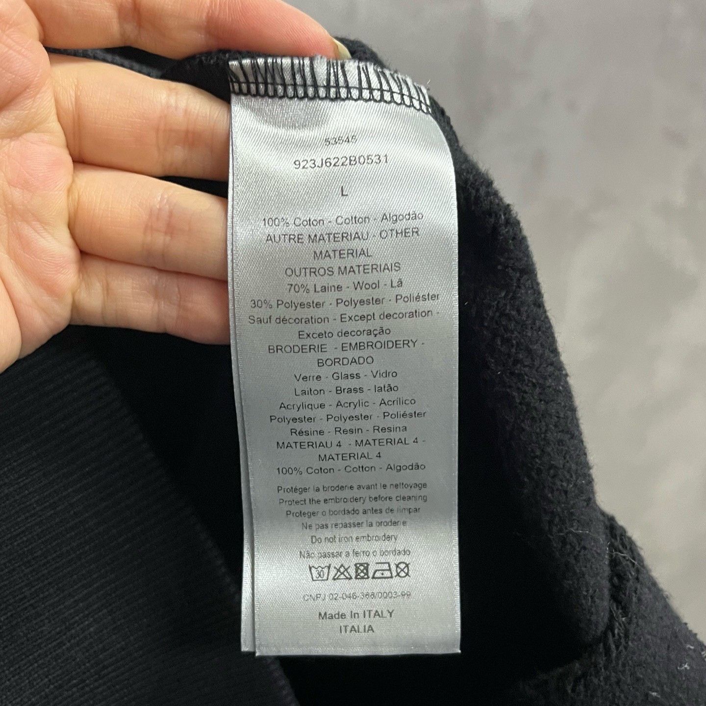 Dior Dior Black Hoodie l Men Size US L / EU 52-54 / 3 - 4 Thumbnail