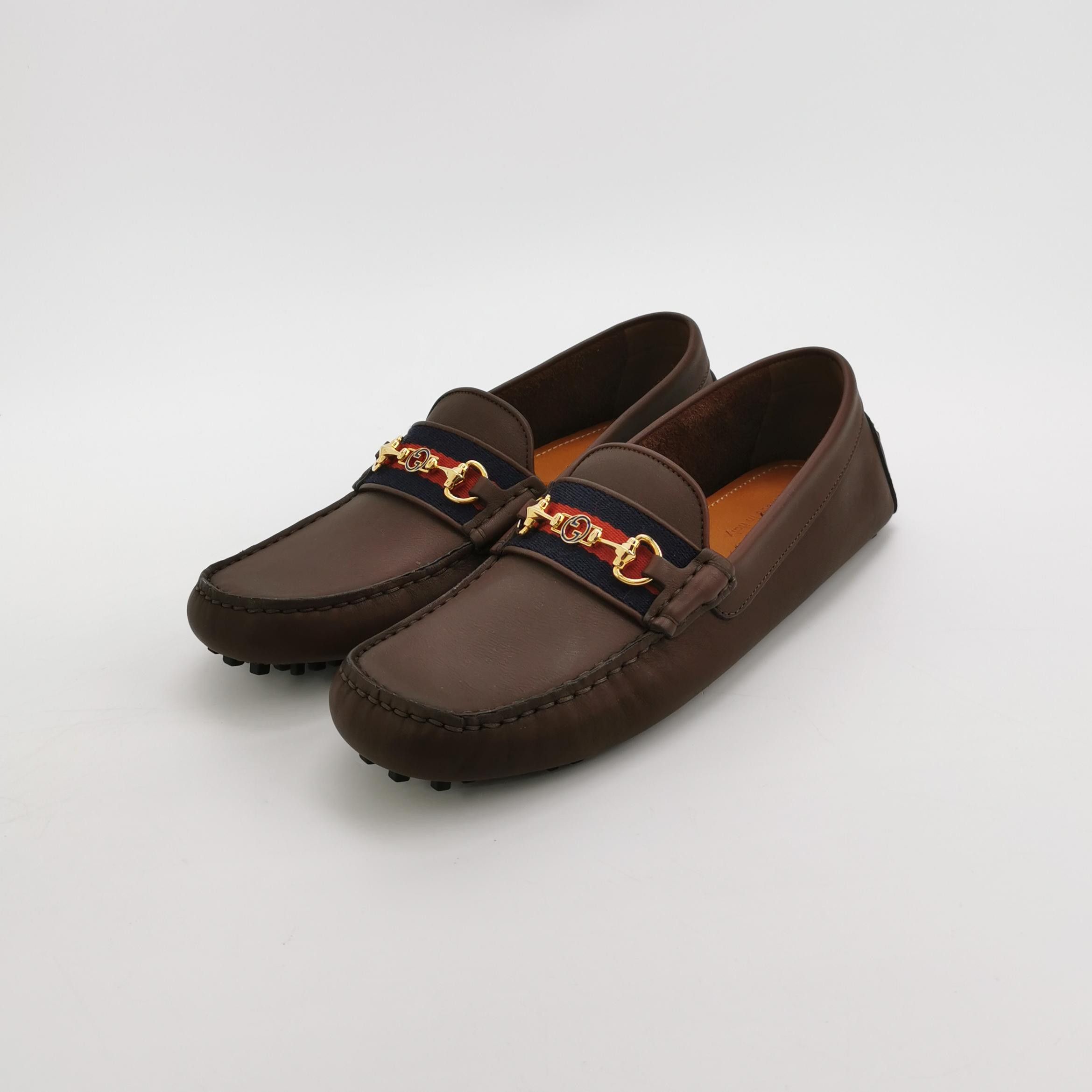 Gucci Gucci Horsebit Web Stripe Leather Loafers 38.5 Size US 5.5 / EU 38 - 3 Thumbnail