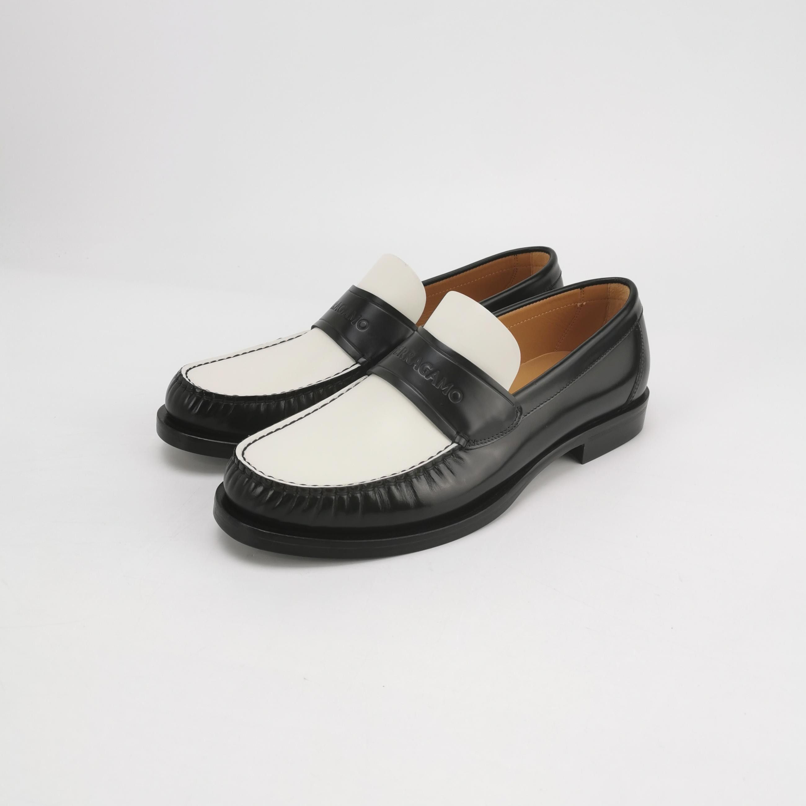 Salvatore Ferragamo Ferragamo Bicolor Leather Penny Loafers 9.5 Size US 9 / EU 42 - 3 Thumbnail