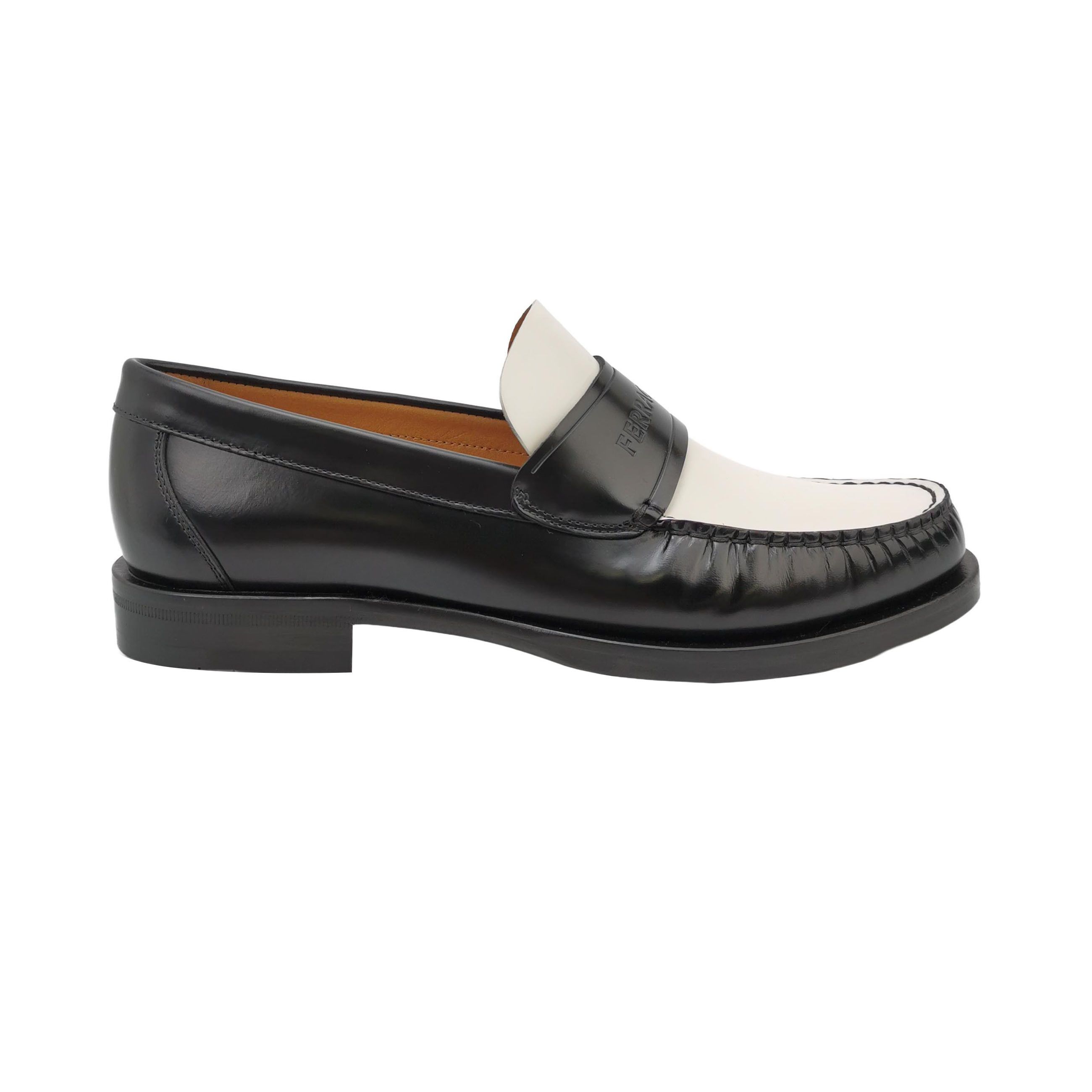 Salvatore Ferragamo Salvatore Ferragamo Bicolor Leather Logo Loafers Size 41 Size US 8 / EU 41 - 2 Thumbnail