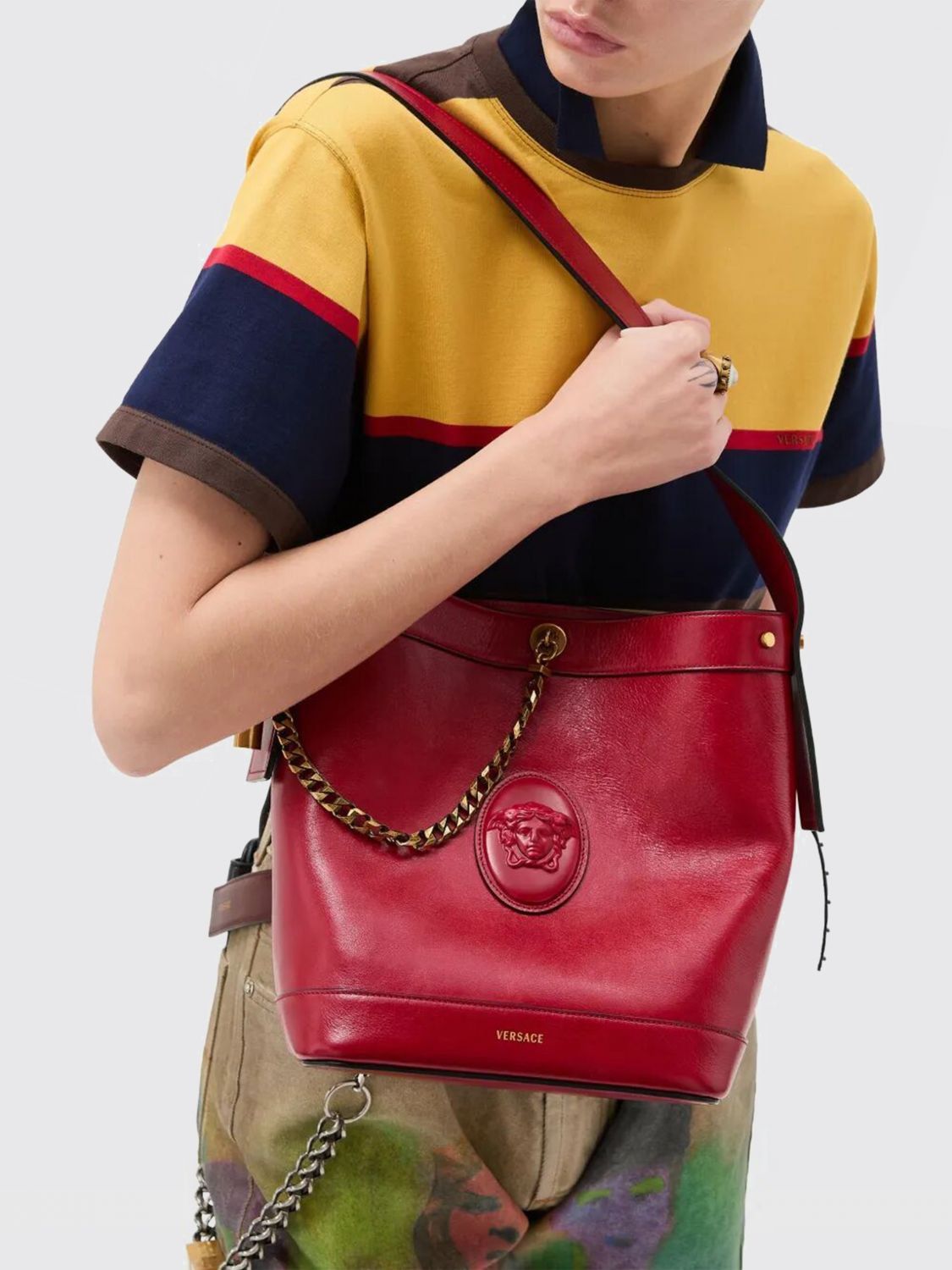 Versace Versace Shoulder Bag Woman Red Size ONE SIZE - 2 Thumbnail