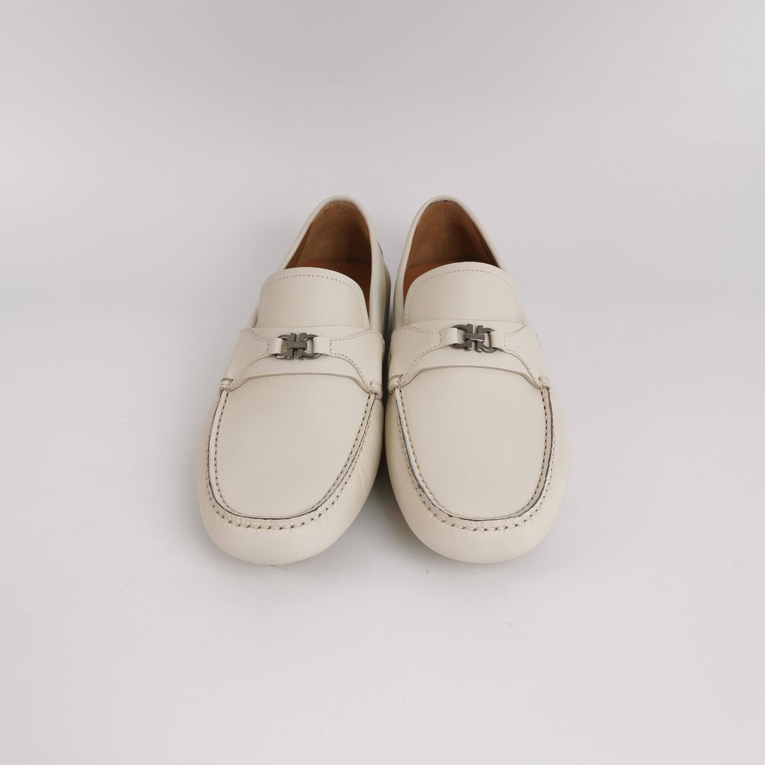 Salvatore Ferragamo Salvatore Ferragamo Gancini Leather Drivers 40.5 Size US 7 / EU 40 - 4 Thumbnail