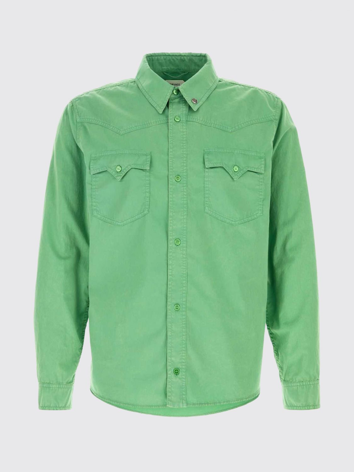 Versace Versace Shirt Men Green Size US M / EU 48-50 / 2 - 2 Thumbnail