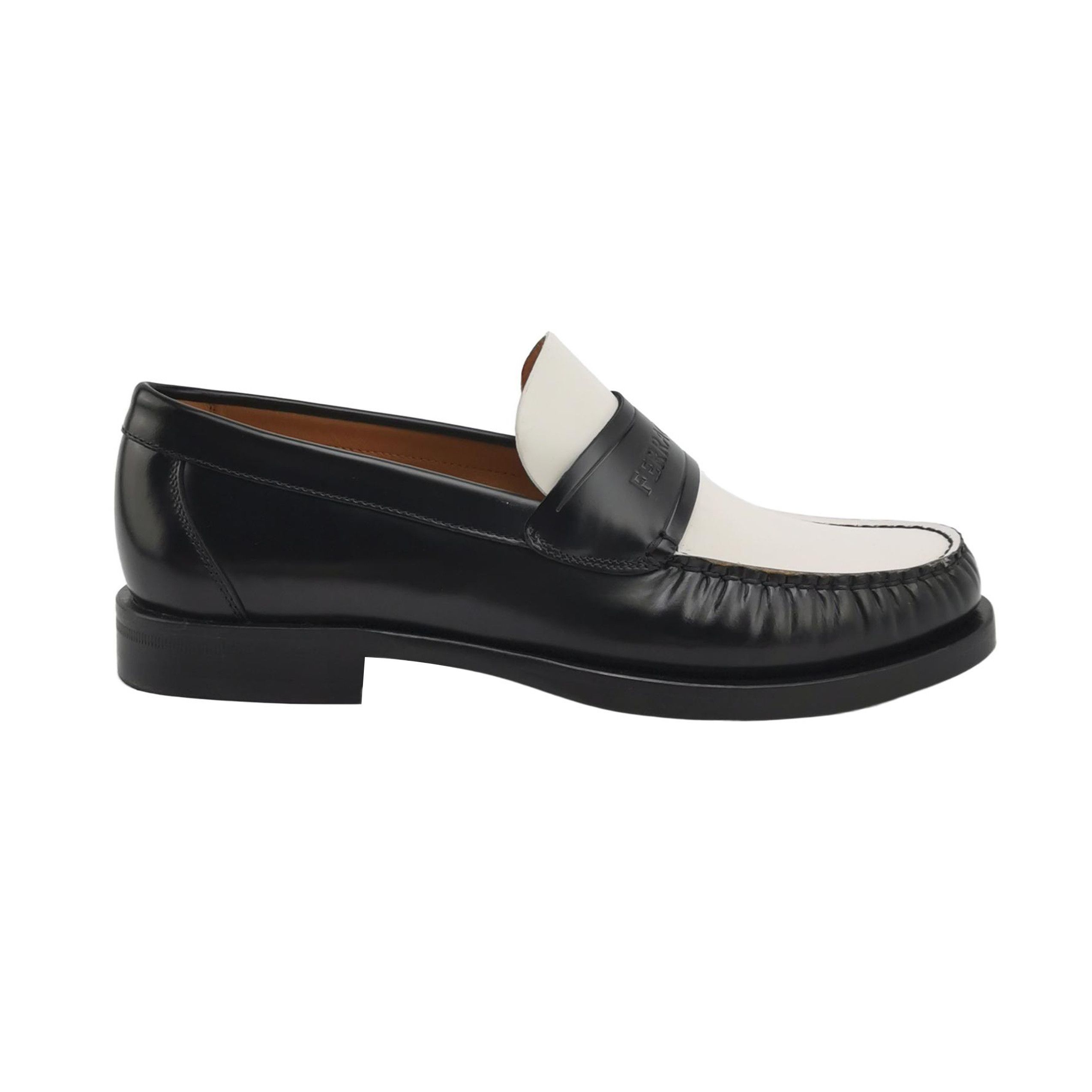 Salvatore Ferragamo Salvatore Ferragamo Two-Tone Logo Loafers Size 7 Size US 7 / EU 40 - 2 Thumbnail