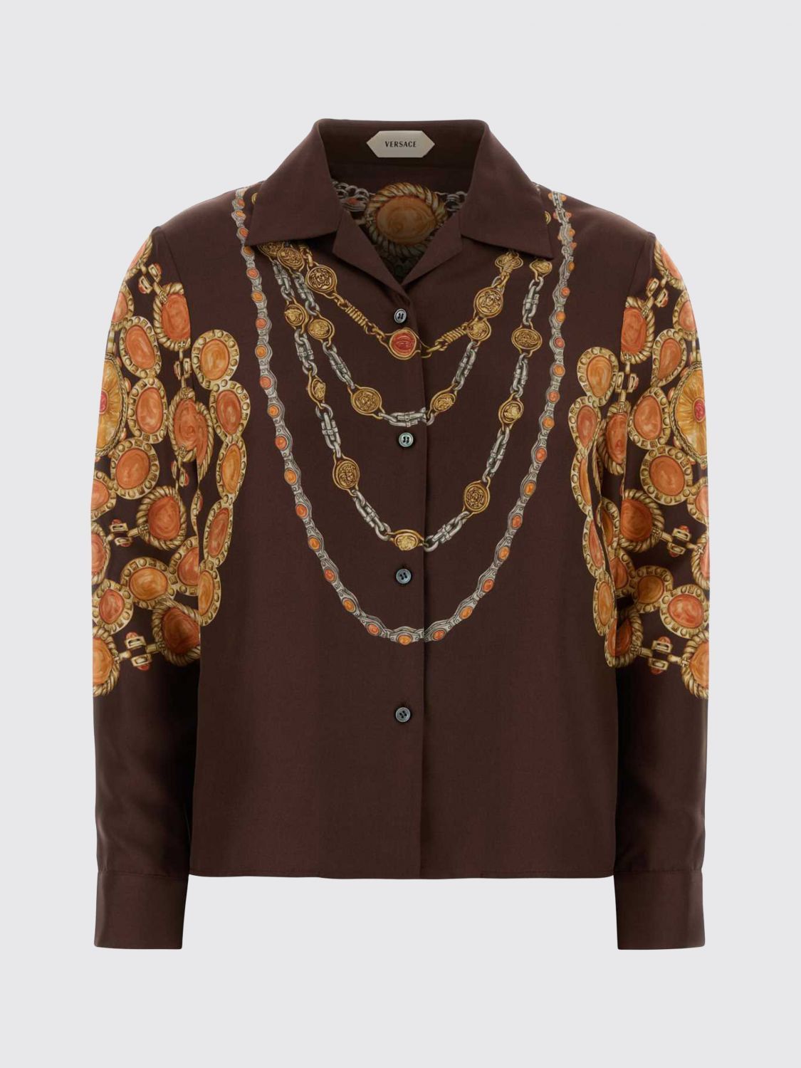 Versace Versace Shirt Woman Brown Size S / US 4 / IT 40 - 2 Thumbnail