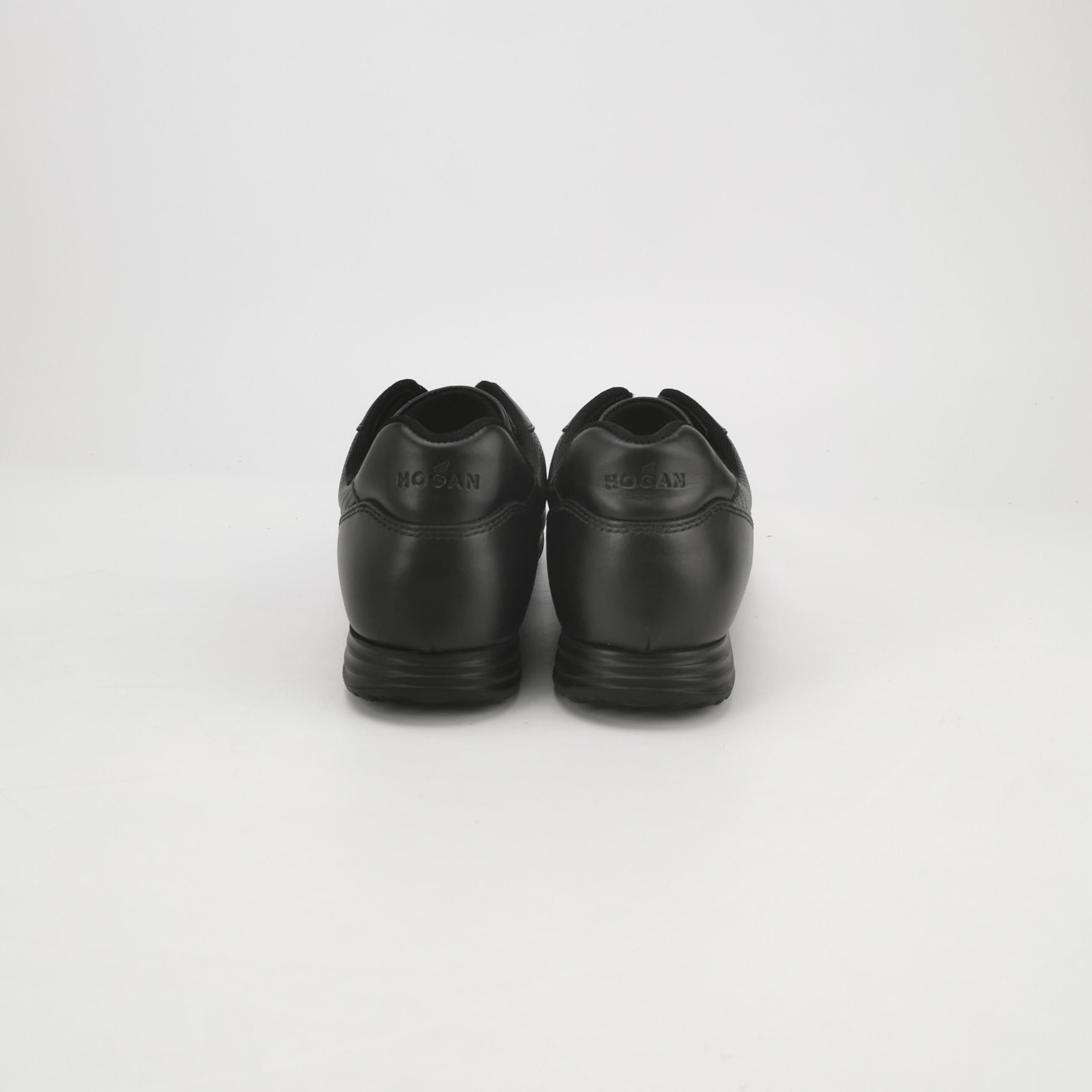 Hogan Hogan Black Leather Low-Top Sneakers 41.5 Size US 8 / EU 41 - 5 Thumbnail