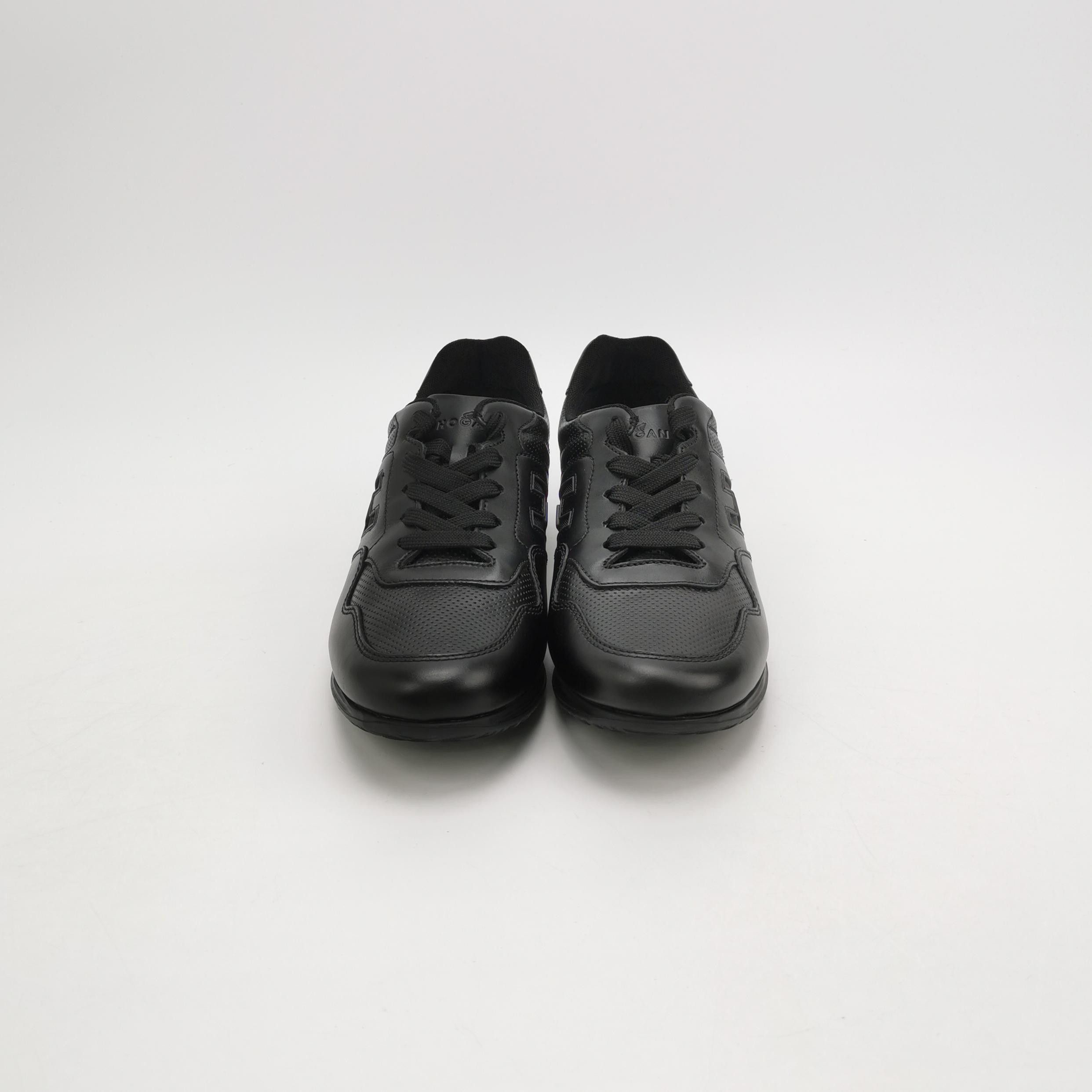 Hogan Hogan Black Leather Low-Top Sneakers EU 41 Size US 8 / EU 41 - 4 Thumbnail