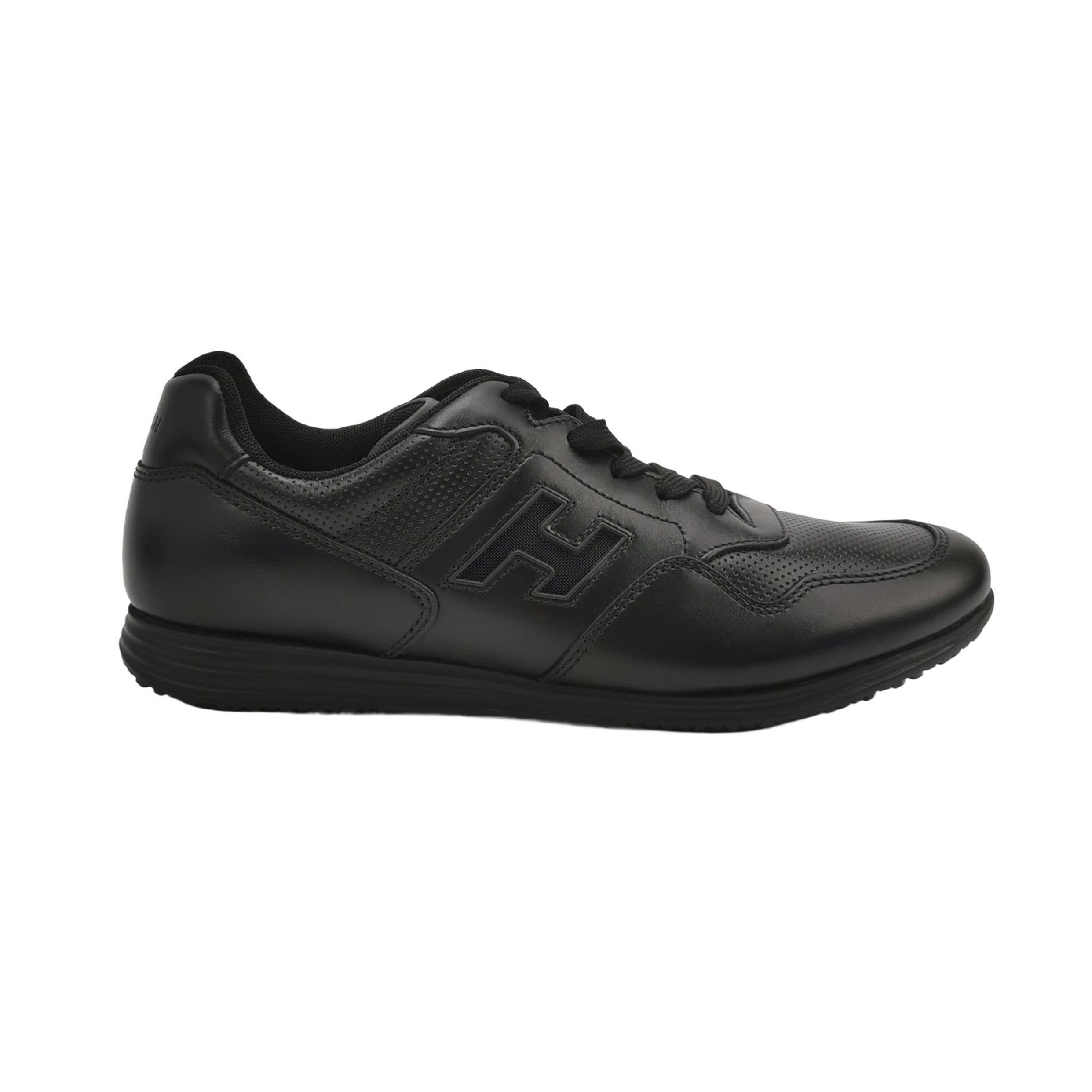 Hogan Hogan Black Leather Low-Top Sneakers EU 41 Size US 8 / EU 41 - 2 Thumbnail