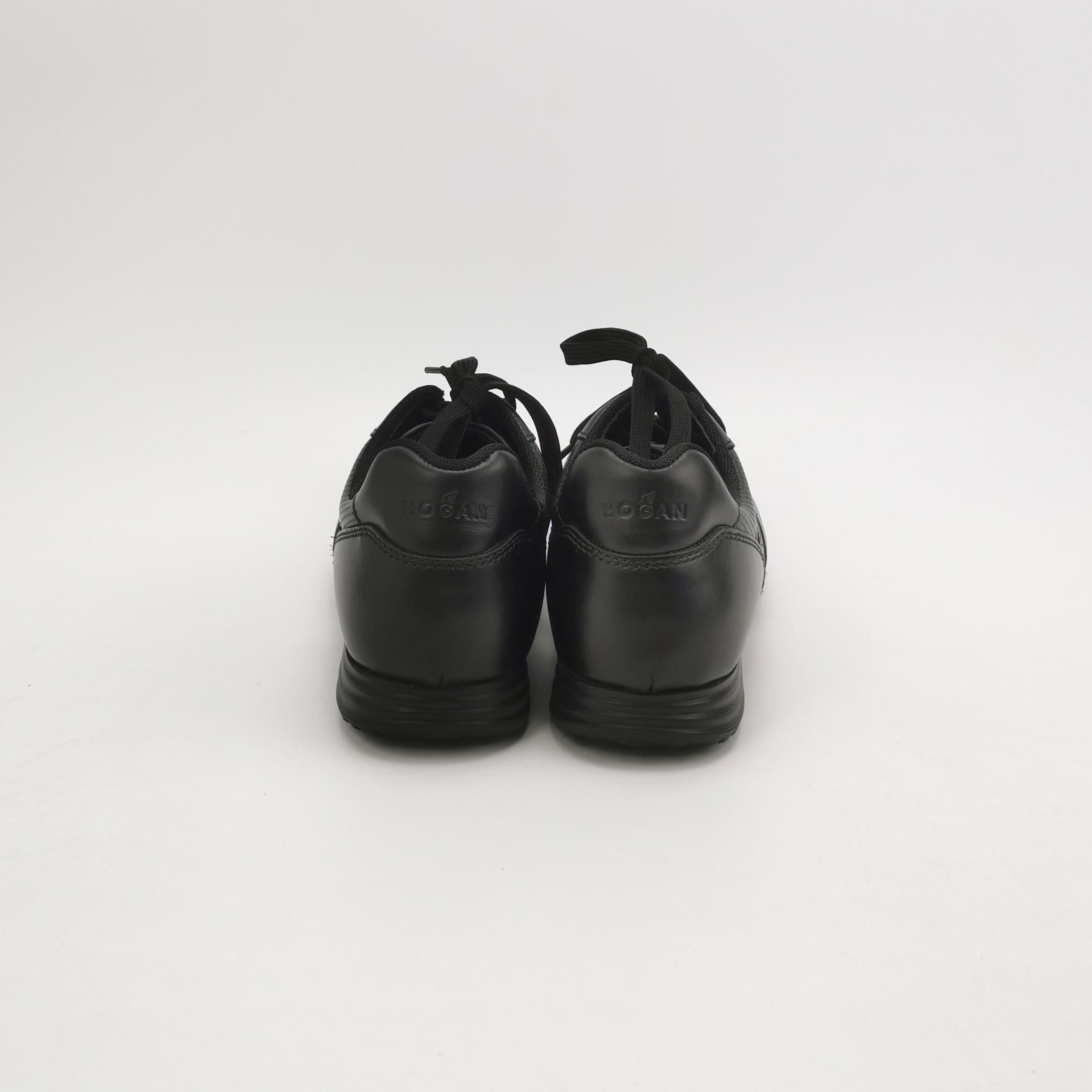 Hogan Hogan Black Leather Low-Top Sneakers US 8.5 Size US 8 / EU 41 - 5 Thumbnail
