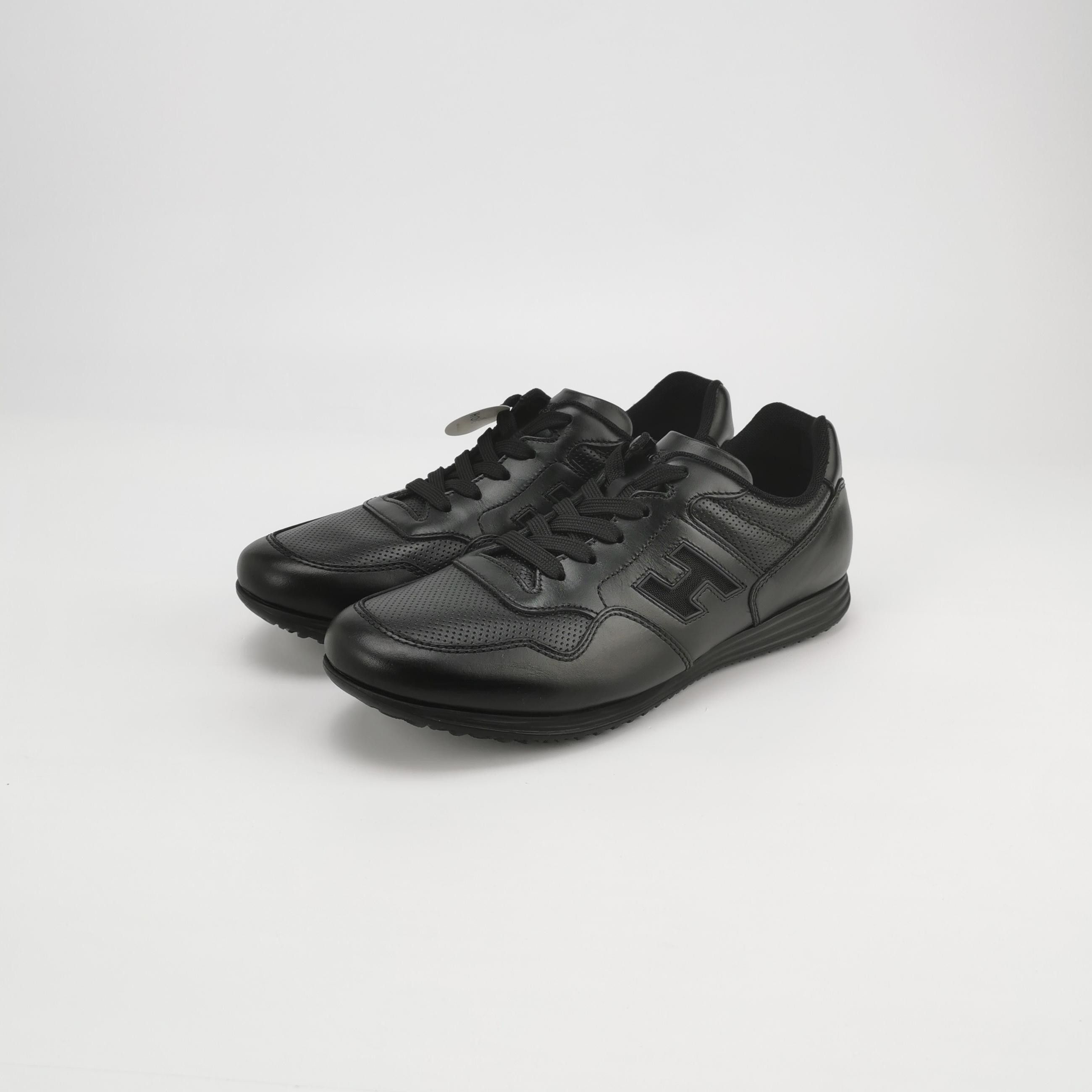 Hogan Hogan Black Leather Logo Sneakers Size 8.5 Size US 8 / EU 41 - 3 Thumbnail