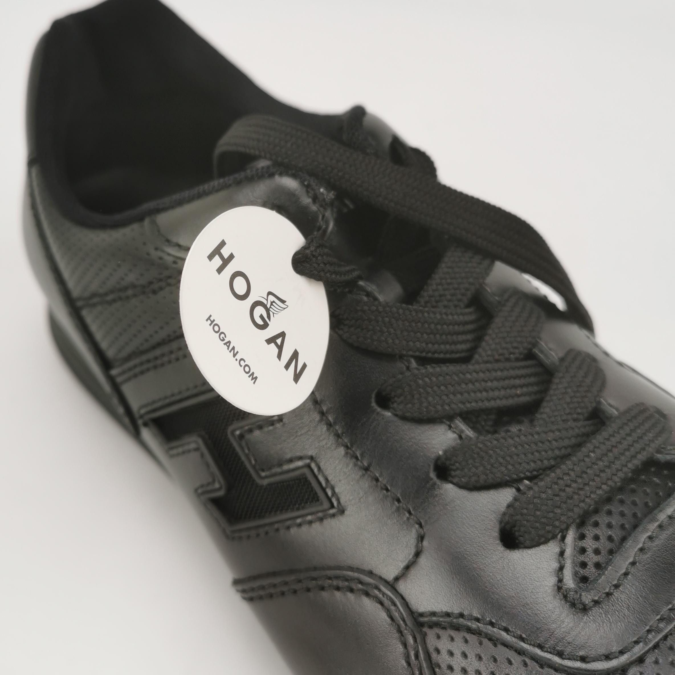 Hogan Hogan Black Leather Logo Sneakers Size 8.5 Size US 8 / EU 41 - 7 Thumbnail