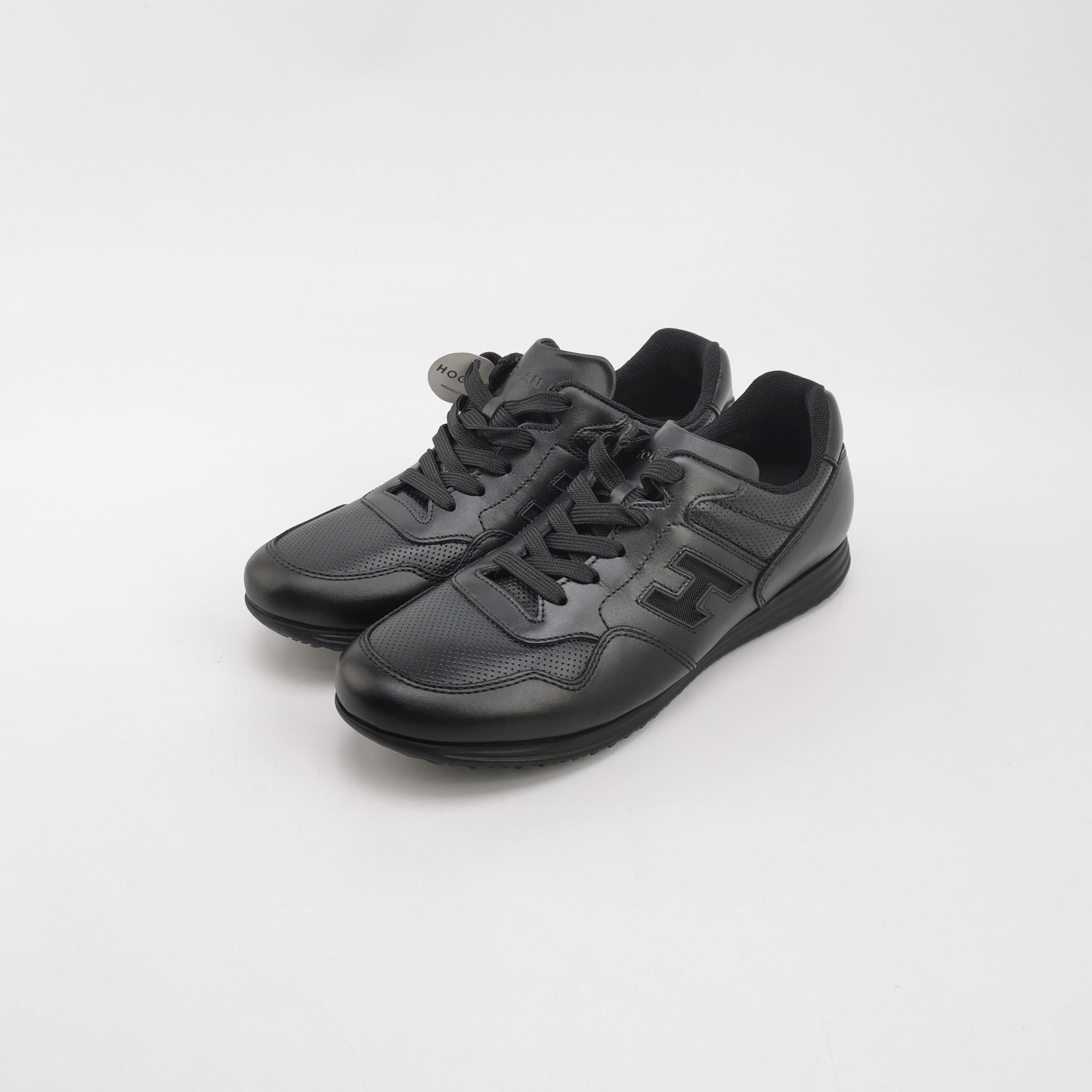 Hogan Hogan Black Leather H Logo Sneakers 41.5 Size US 8 / EU 41 - 3 Thumbnail