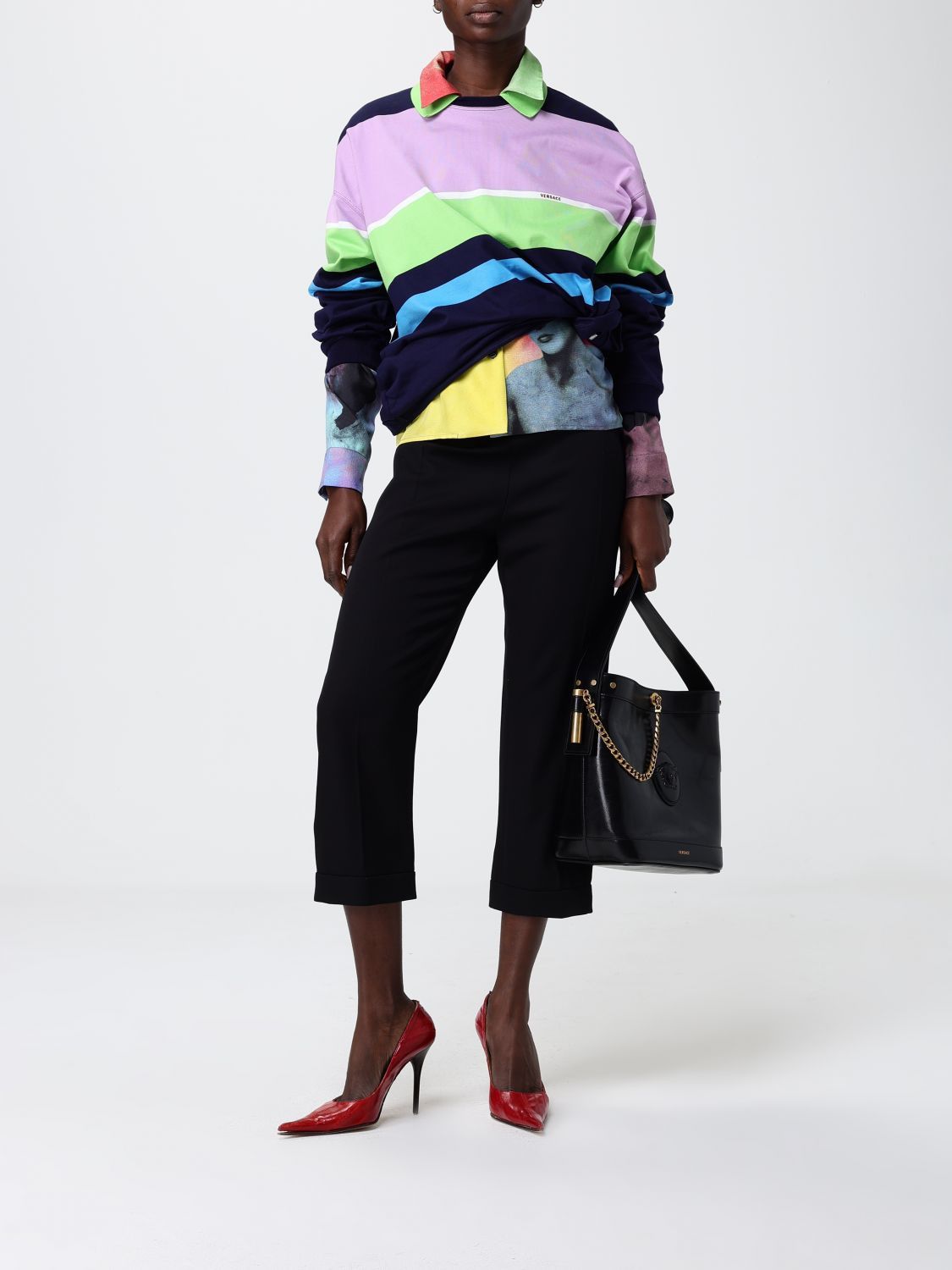 Versace Versace Polo Shirt Woman Multicolor Size S / US 4 / IT 40 - 2 Thumbnail