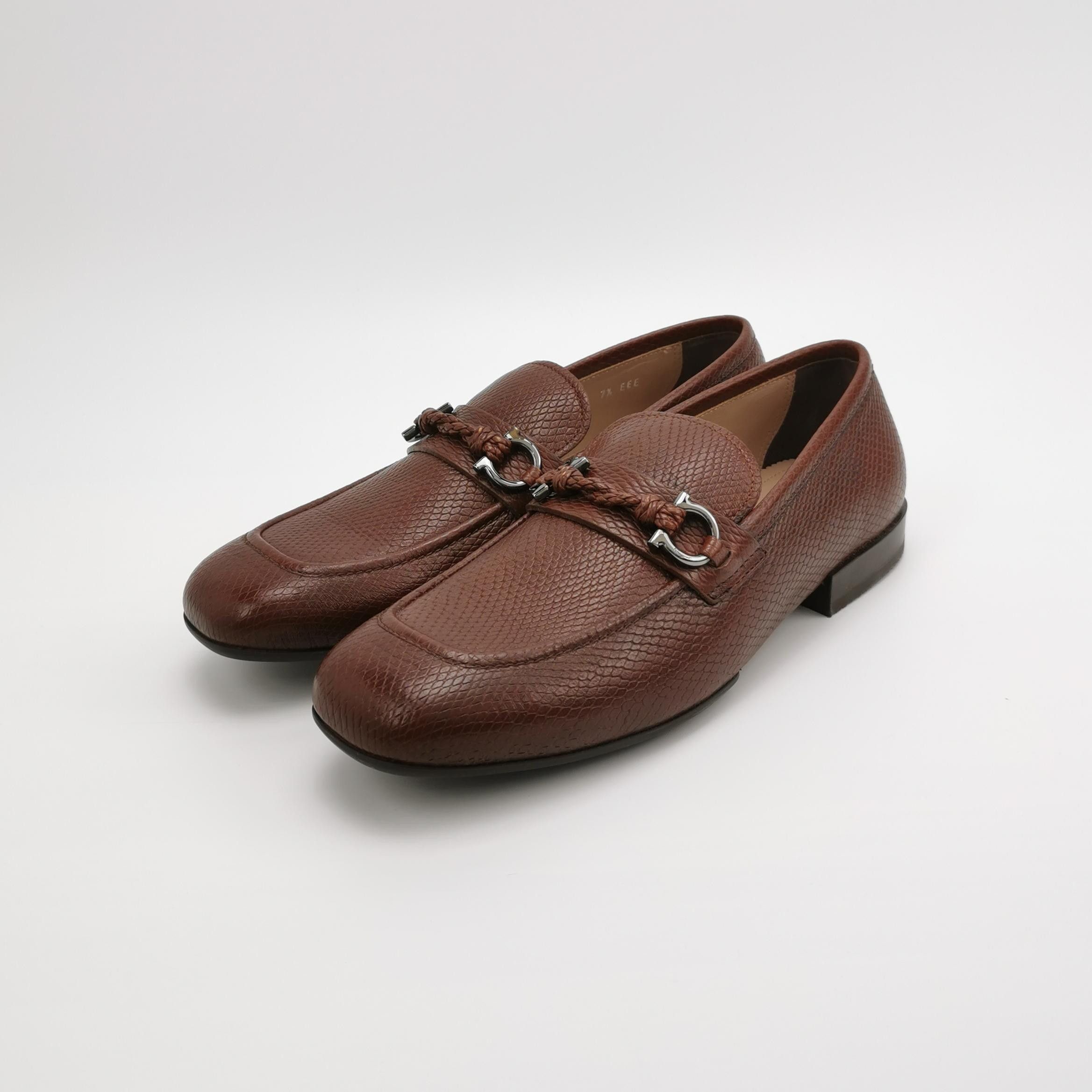 Salvatore Ferragamo Salvatore Ferragamo Pago Gancini Deer Leather Loafers 8.5 Size US 8 / EU 41 - 3 Thumbnail