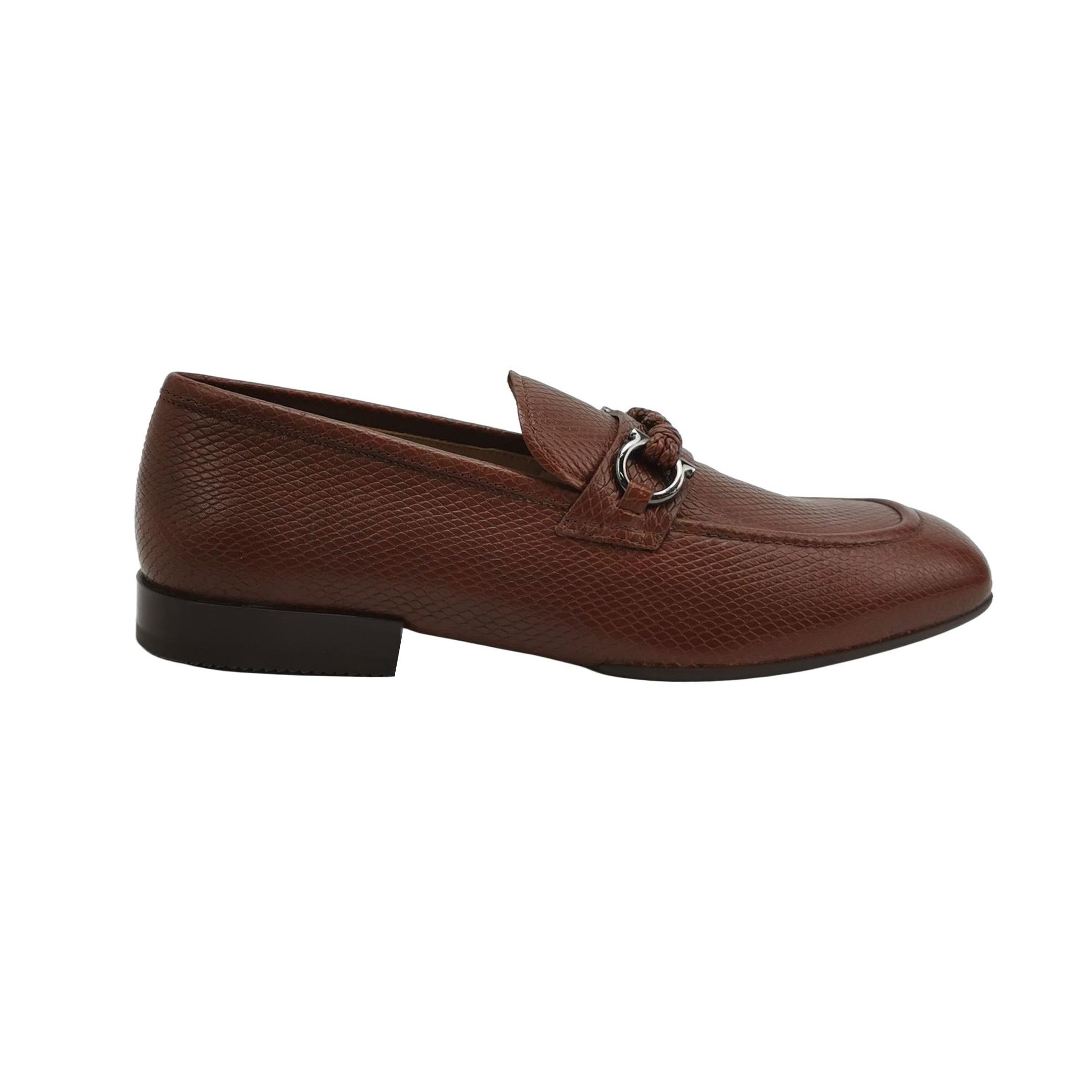 Salvatore Ferragamo Salvatore Ferragamo Pago Gancini Deer Leather Loafers 41.5 Size US 8 / EU 41 - 2 Thumbnail