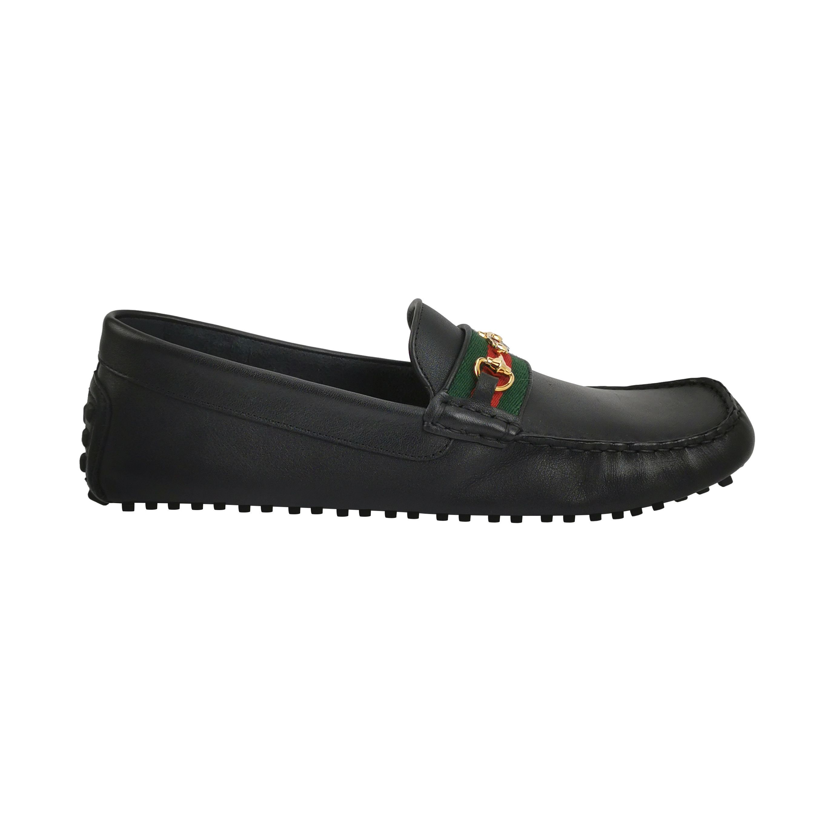 Gucci Gucci Web Stripe Horsebit Driver Loafers 45 Size US 12 / EU 45 - 2 Thumbnail