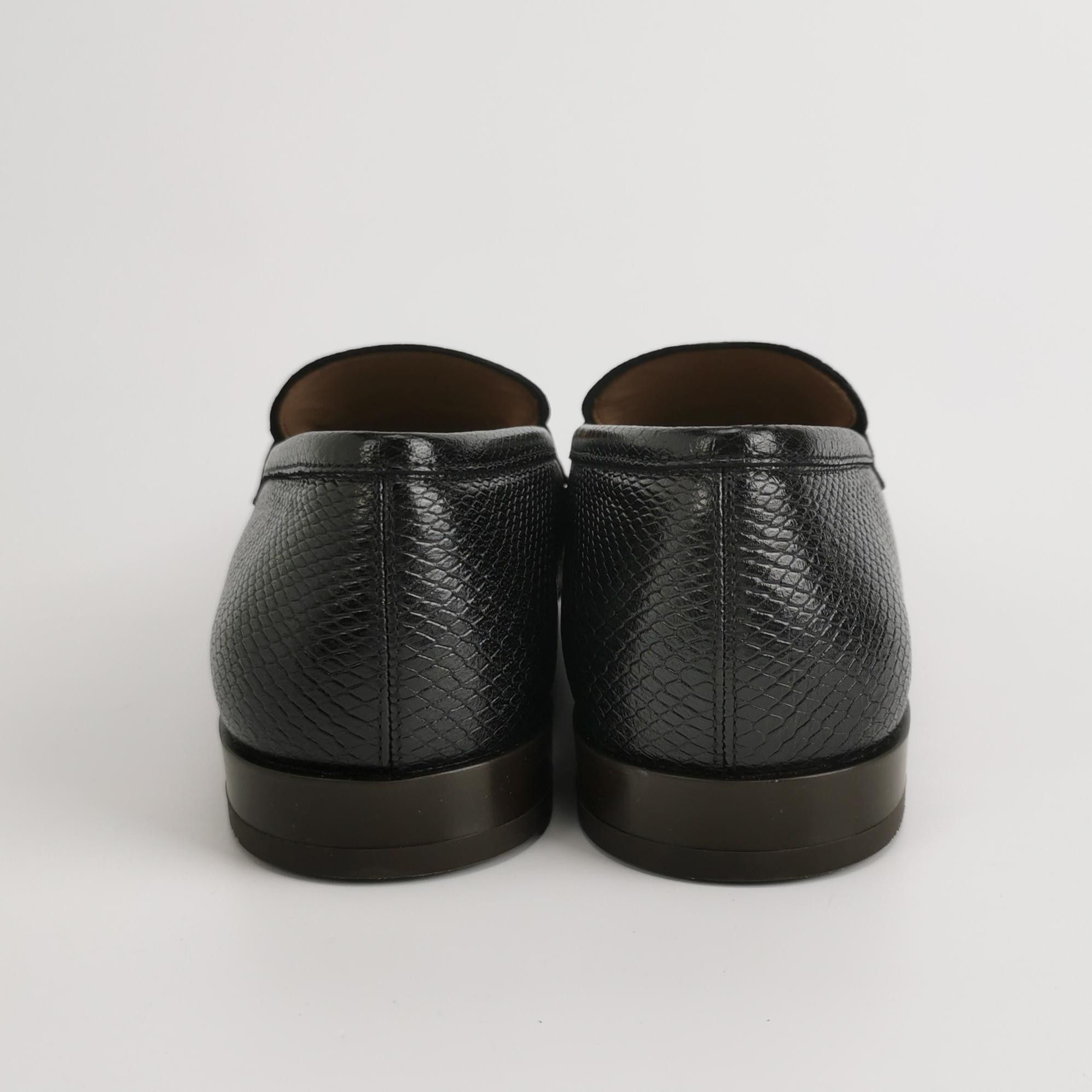 Salvatore Ferragamo Salvatore Ferragamo Textured Leather Loafers 42.5 Size US 9 / EU 42 - 5 Thumbnail