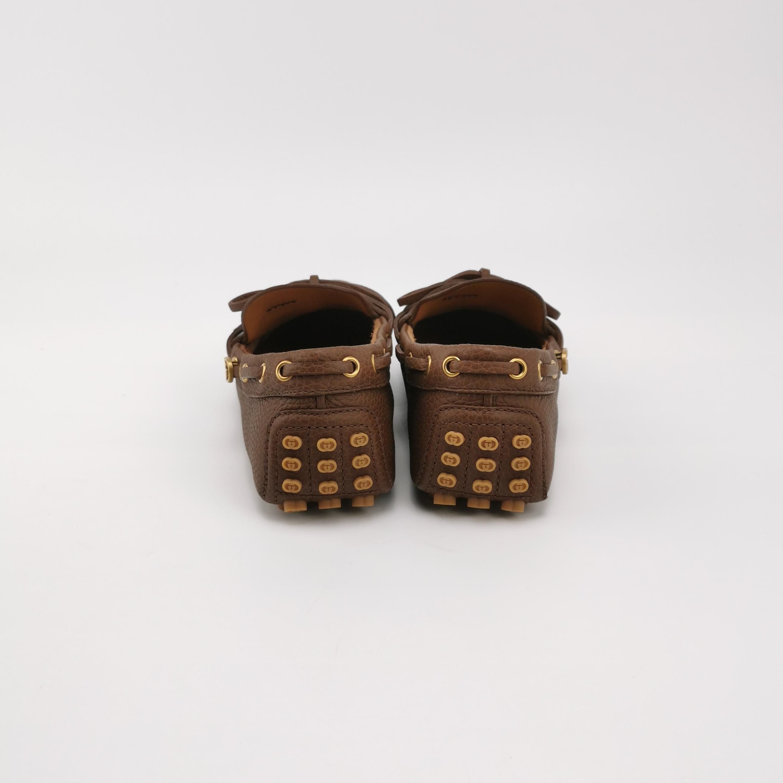 Gucci Gucci Interlocking G Grained Leather Driving Shoes 6.5 Size US 6 / EU 39 - 5 Thumbnail