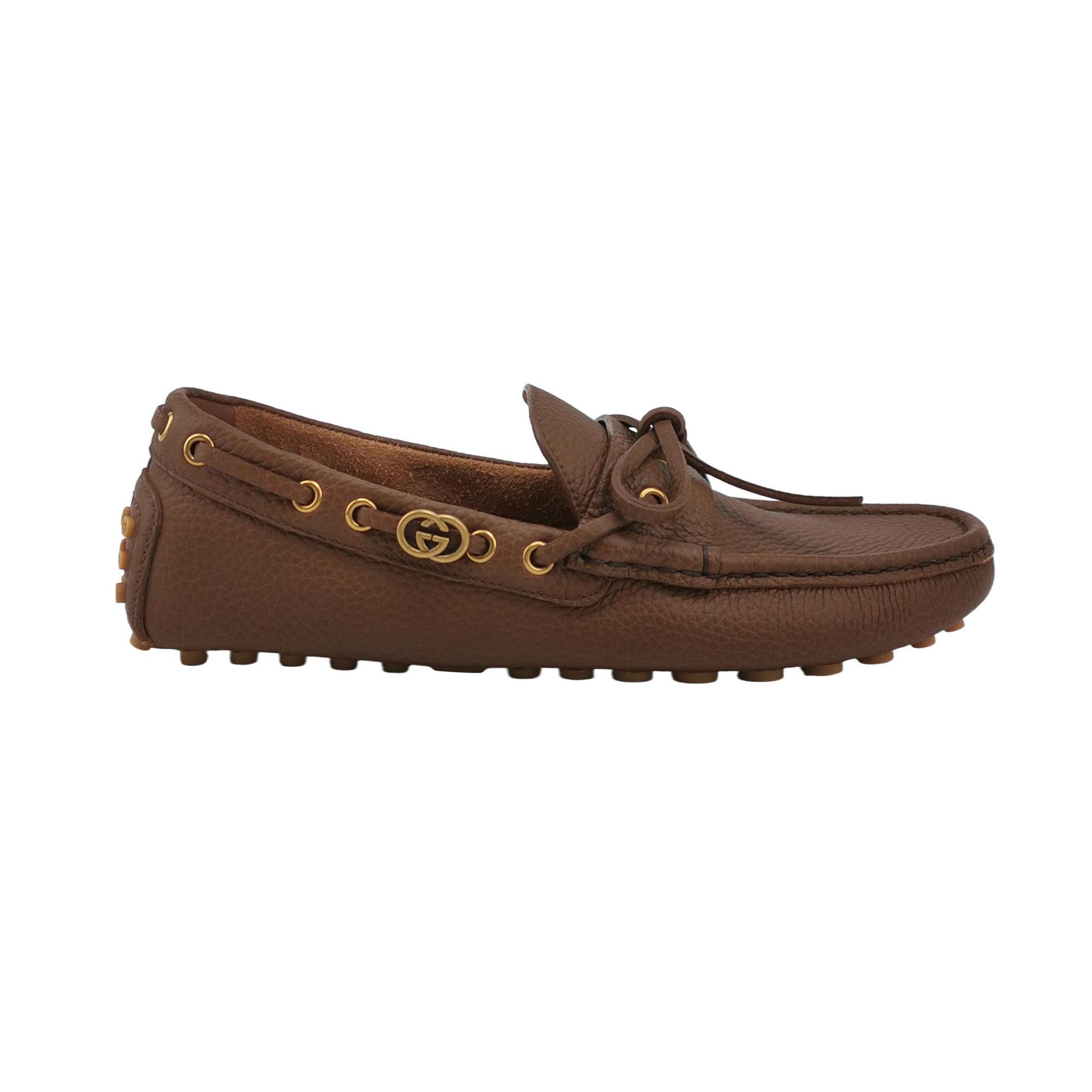 Gucci Gucci Interlocking G Grained Leather Driving Shoes 6.5 Size US 6 / EU 39 - 2 Thumbnail