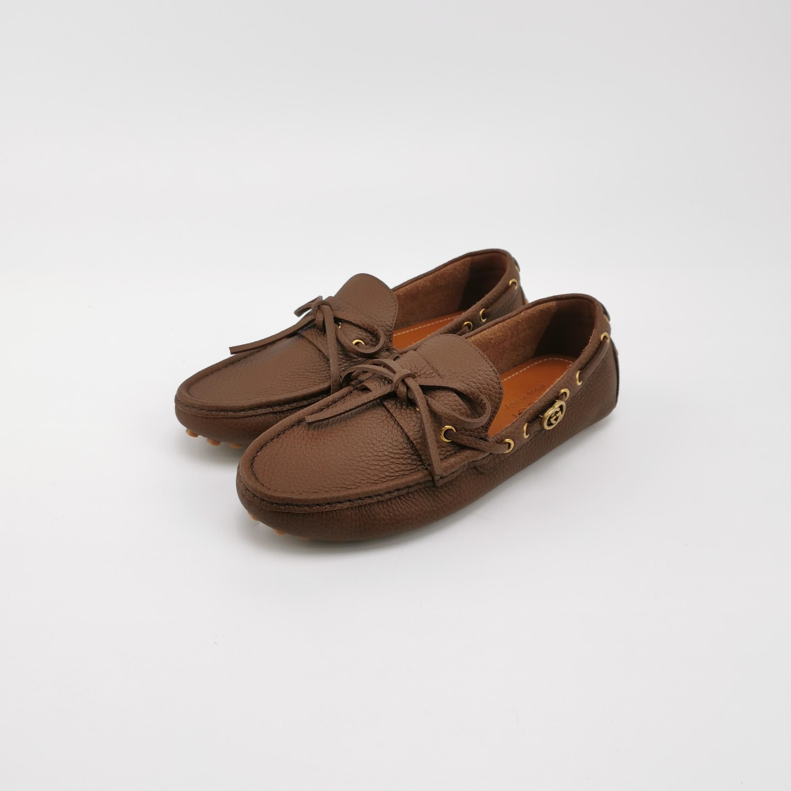 Gucci Gucci Interlocking G Grained Leather Driving Shoes 6.5 Size US 6 / EU 39 - 3 Thumbnail