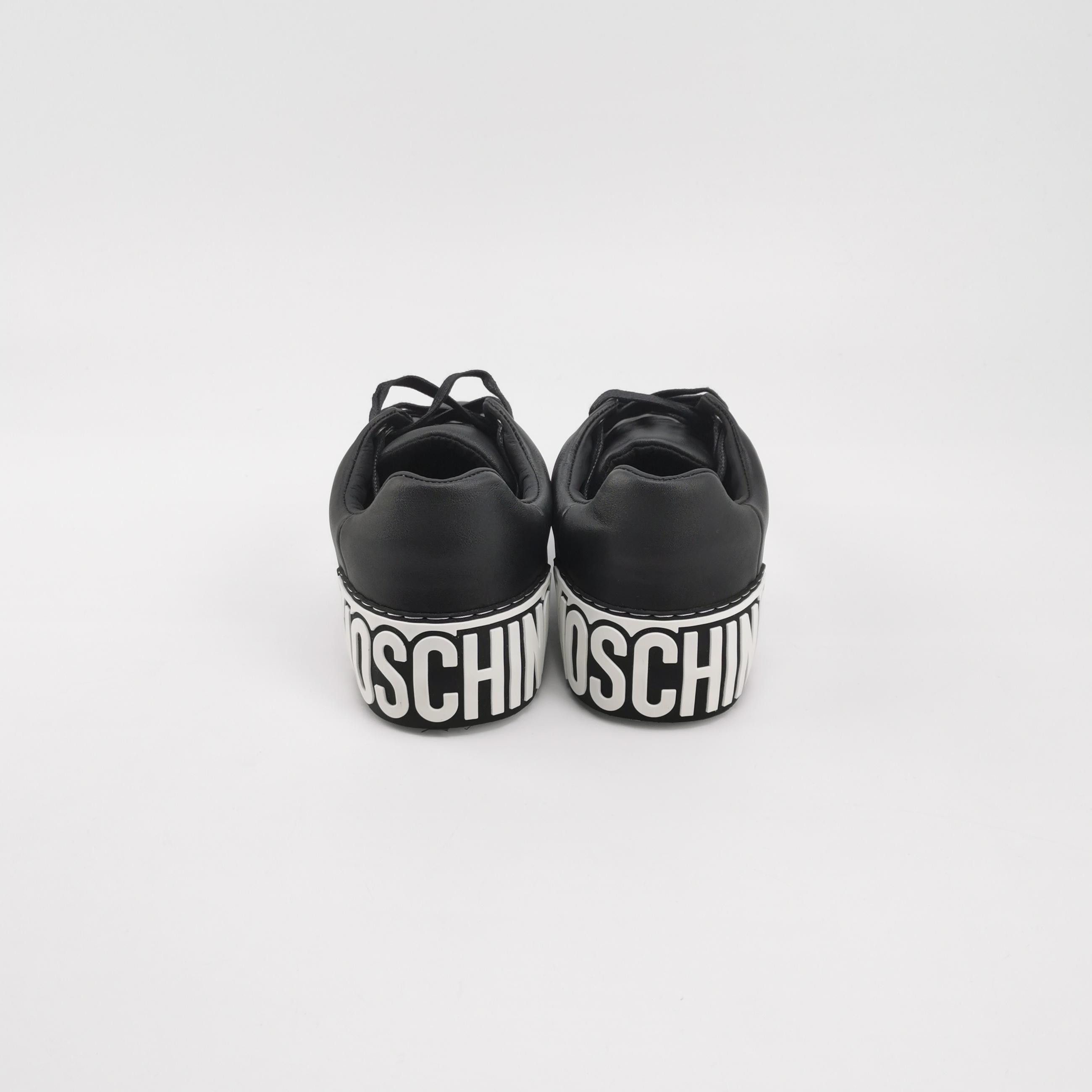 Moschino Moschino Logo Heel Leather Low-Top Sneakers EU 40 Size US 7 / EU 40 - 5 Thumbnail