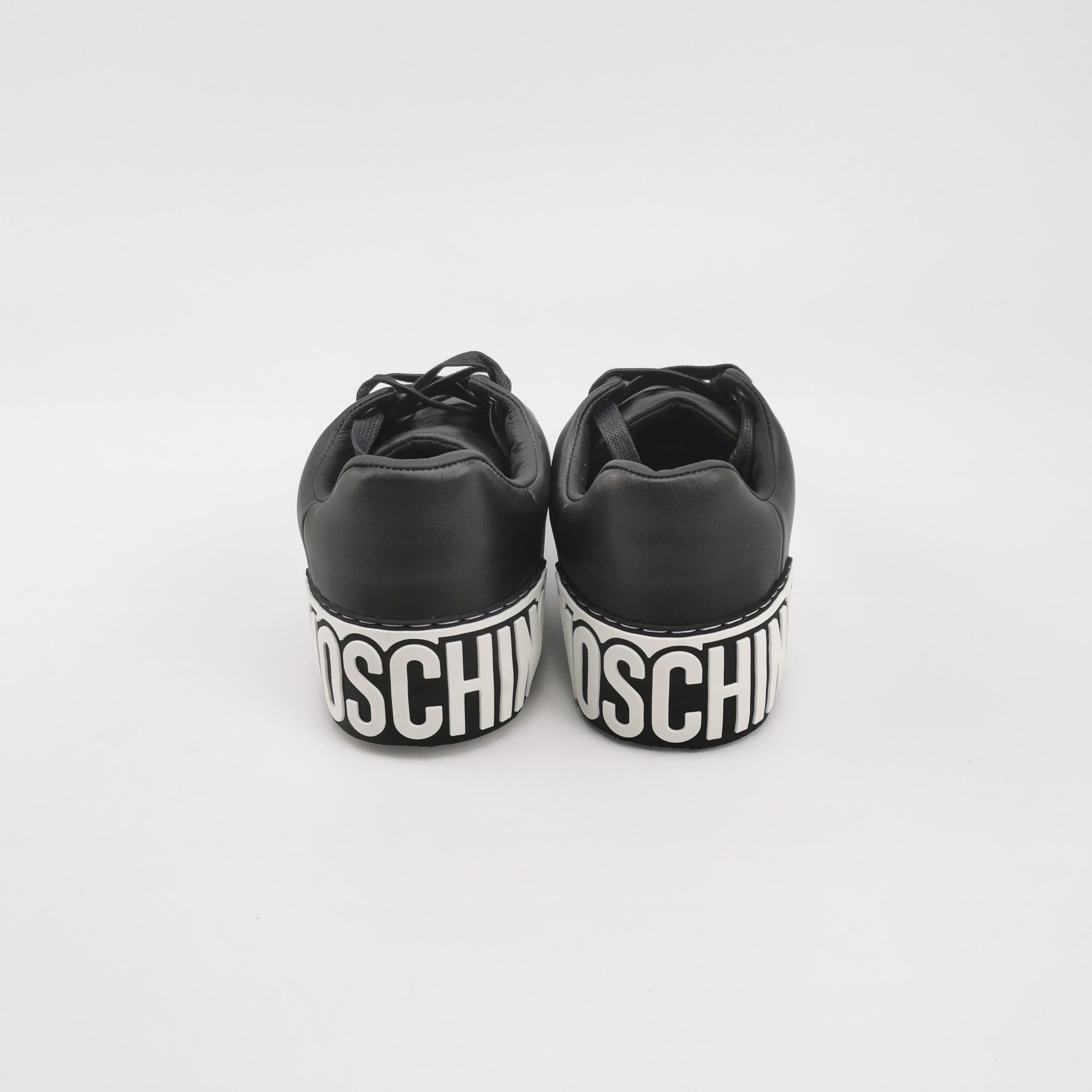 Moschino Moschino Logo Heel Leather Sneakers 40 Size US 7 / EU 40 - 5 Thumbnail