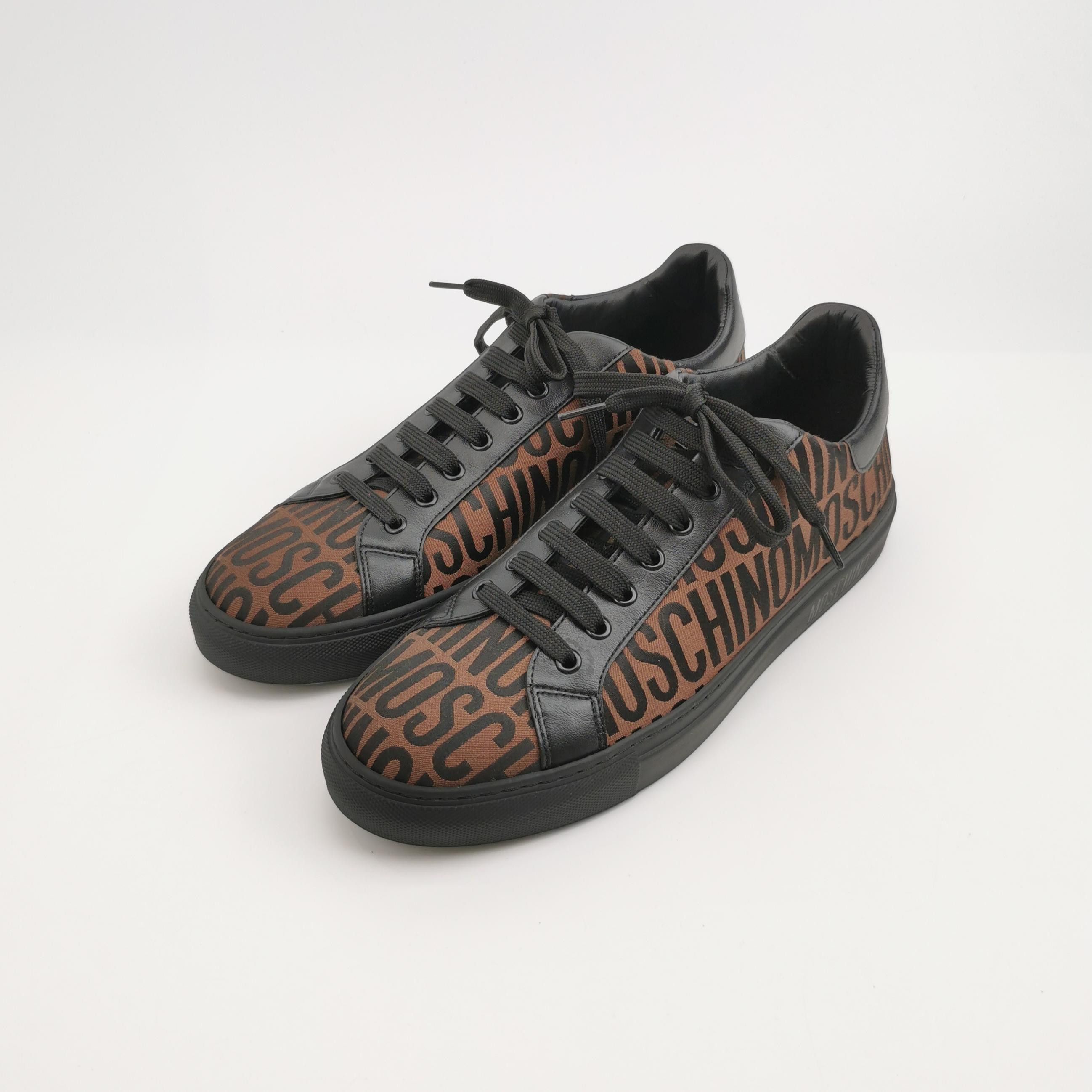 Moschino Moschino Logo Print Canvas Sneakers EU 43 Size US 10 / EU 43 - 3 Thumbnail