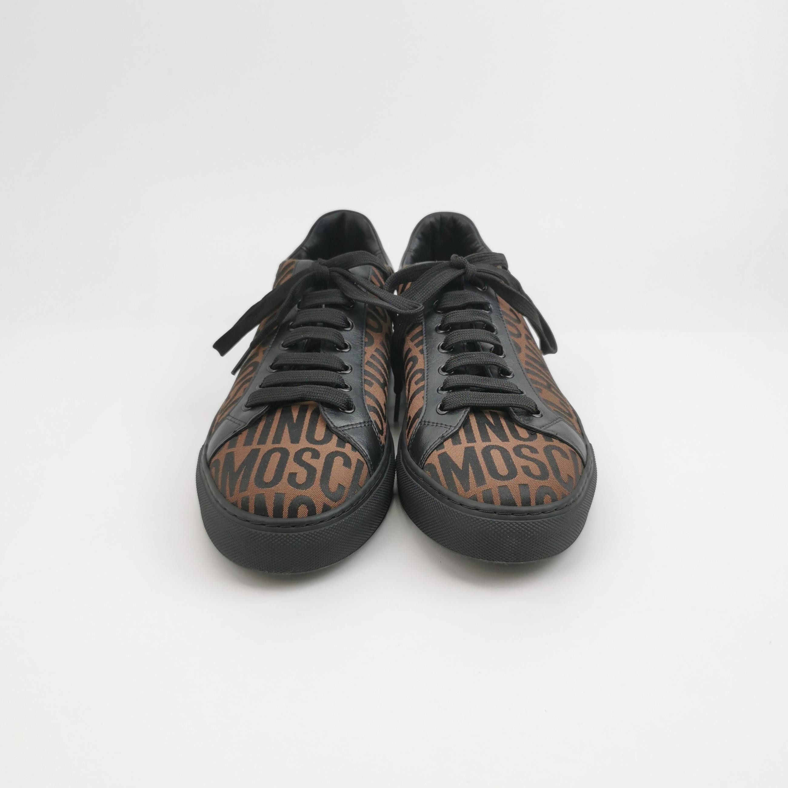 Moschino Moschino Logo Print Canvas Low-Top Sneakers 42 Size US 9 / EU 42 - 4 Thumbnail