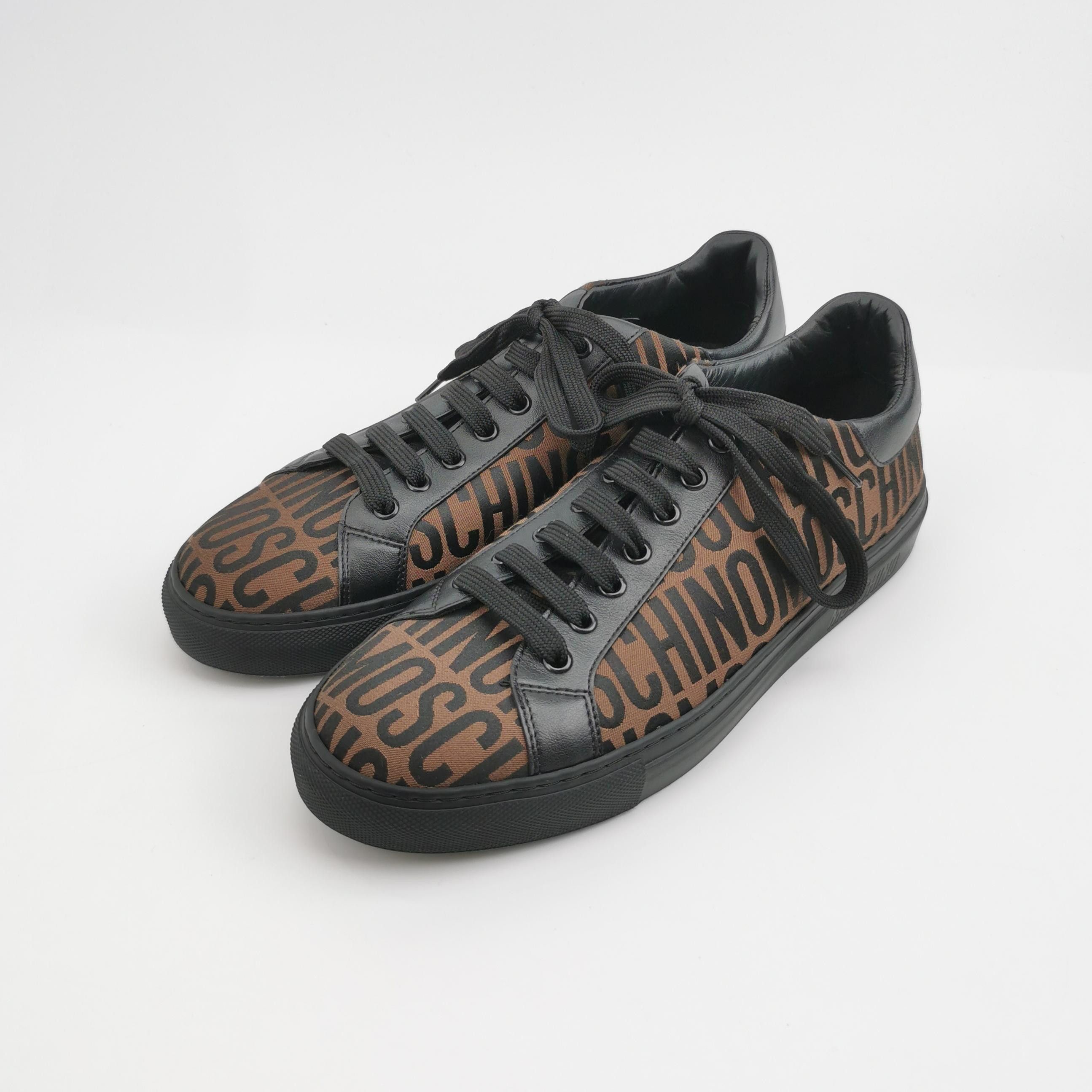 Moschino Moschino Logo Print Canvas Low-Top Sneakers 42 Size US 9 / EU 42 - 3 Thumbnail