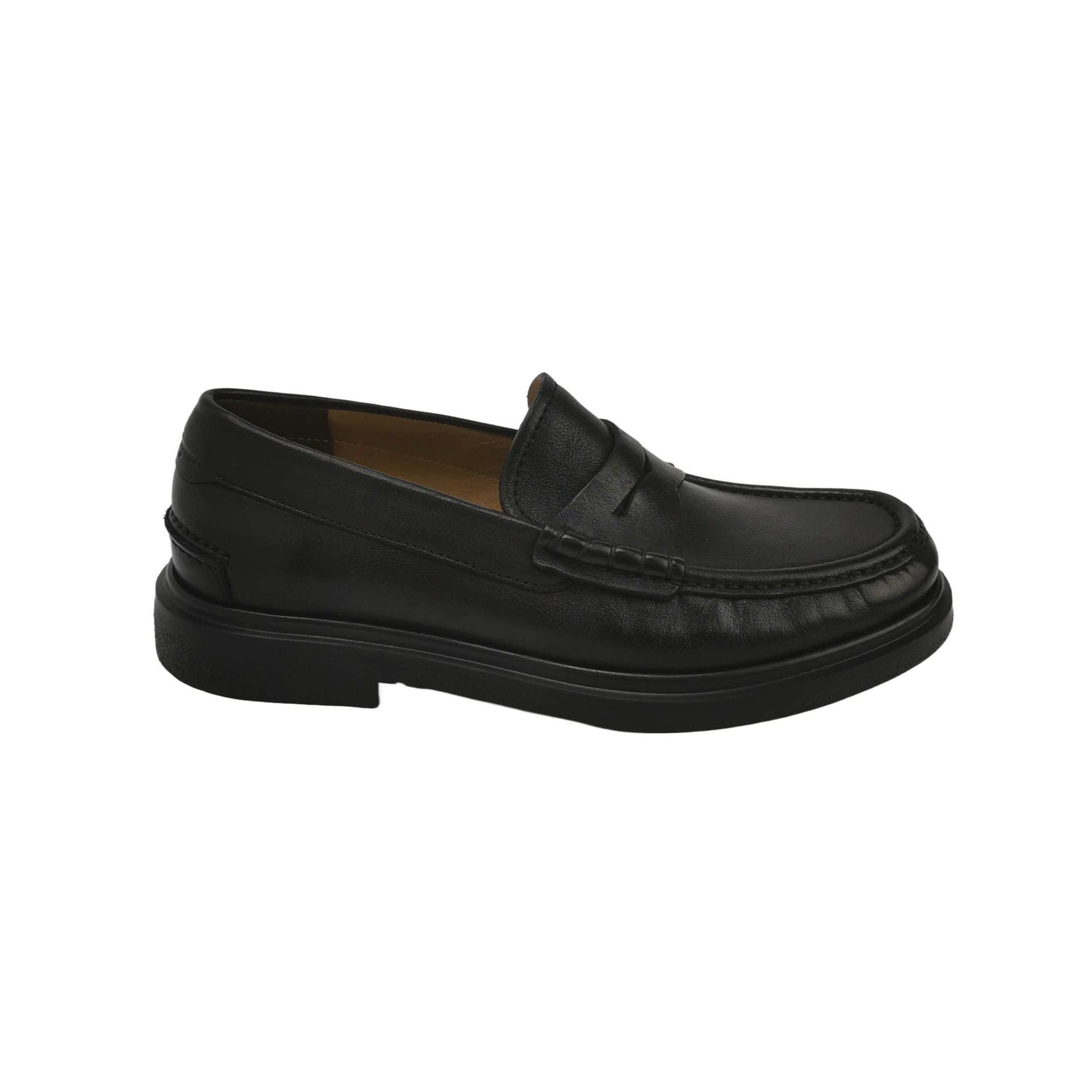 Salvatore Ferragamo Ferragamo Black Leather Low Heel Loafers IT 39 Size US 9 / IT 39 - 2 Thumbnail