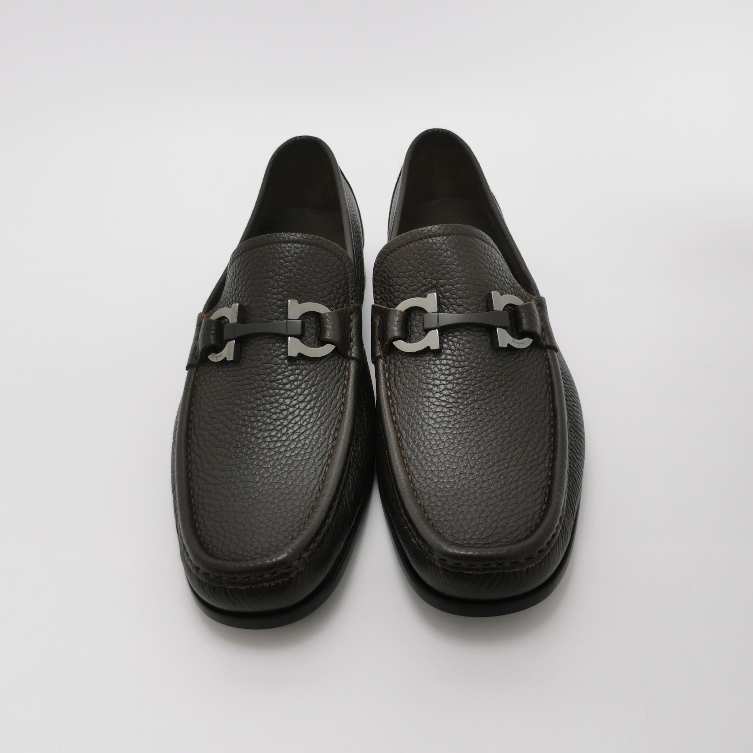 Salvatore Ferragamo Salvatore Ferragamo Gancini Pebbled Loafers 7.5 EEE Size US 8 / EU 41 - 4 Thumbnail