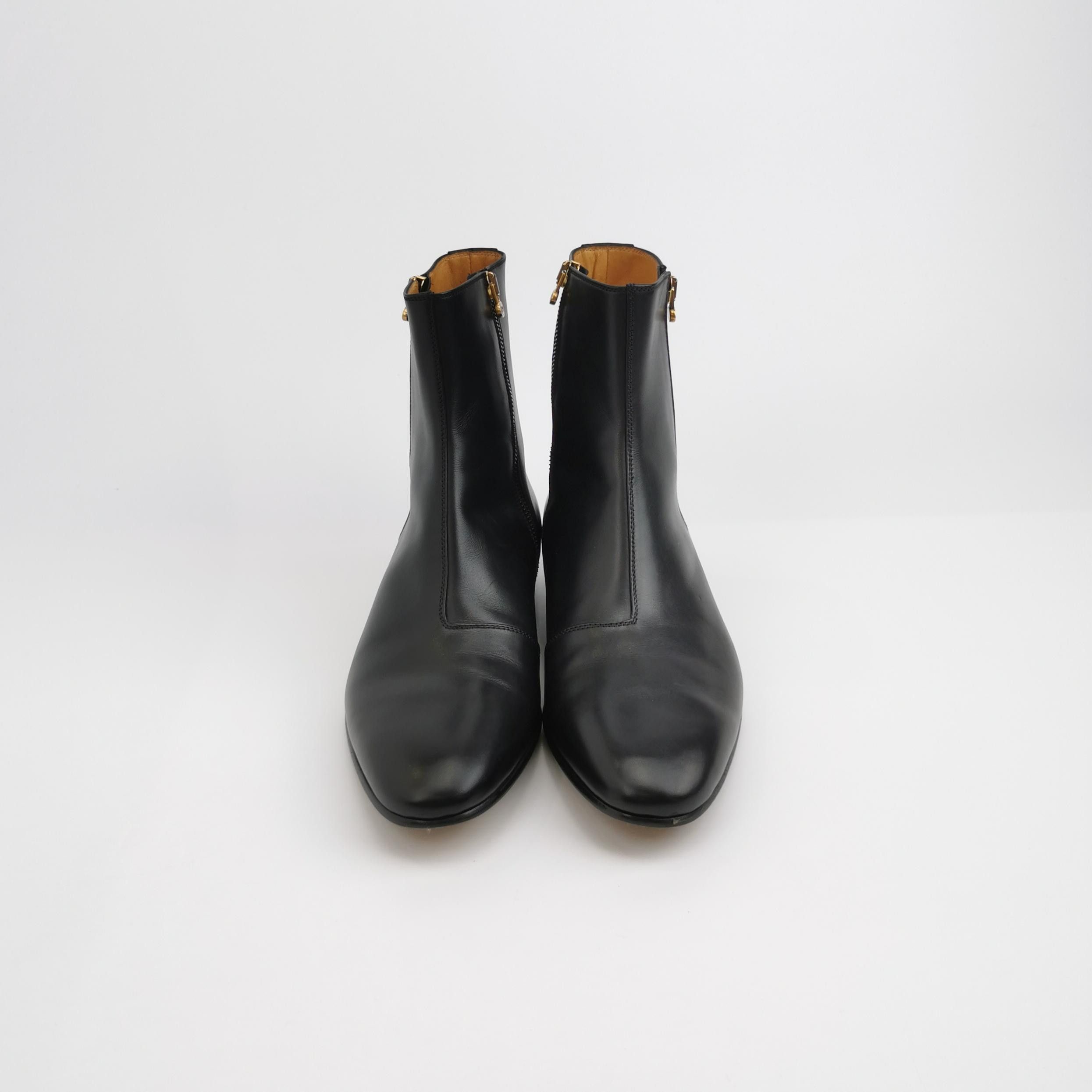 Gucci Gucci Logo Zipper Leather Boots 39 Size US 6 / EU 39 - 4 Thumbnail