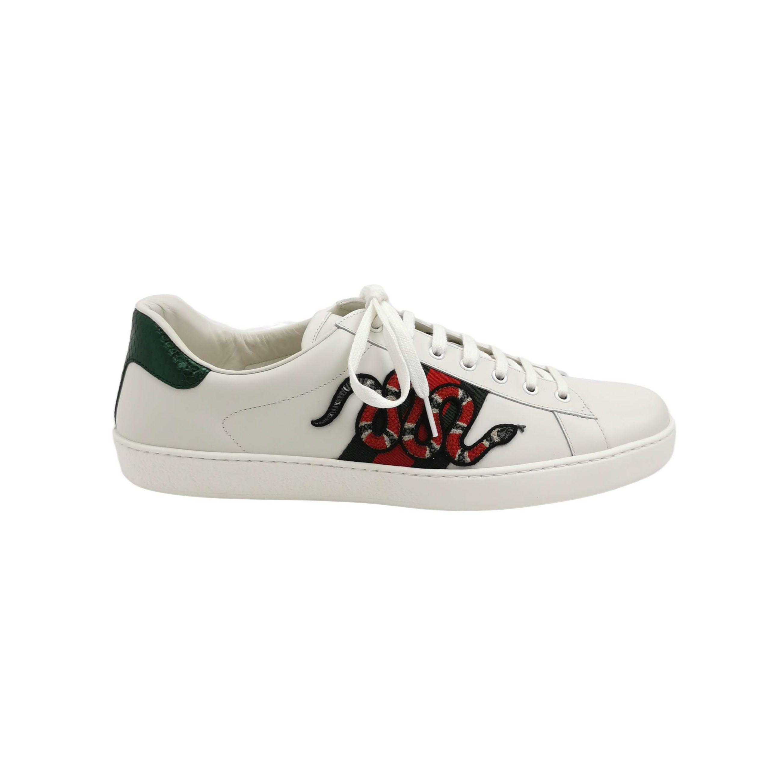 Gucci Gucci Snake Embroidered Ace Sneakers 47 Size US 14 / EU 47 - 2 Thumbnail