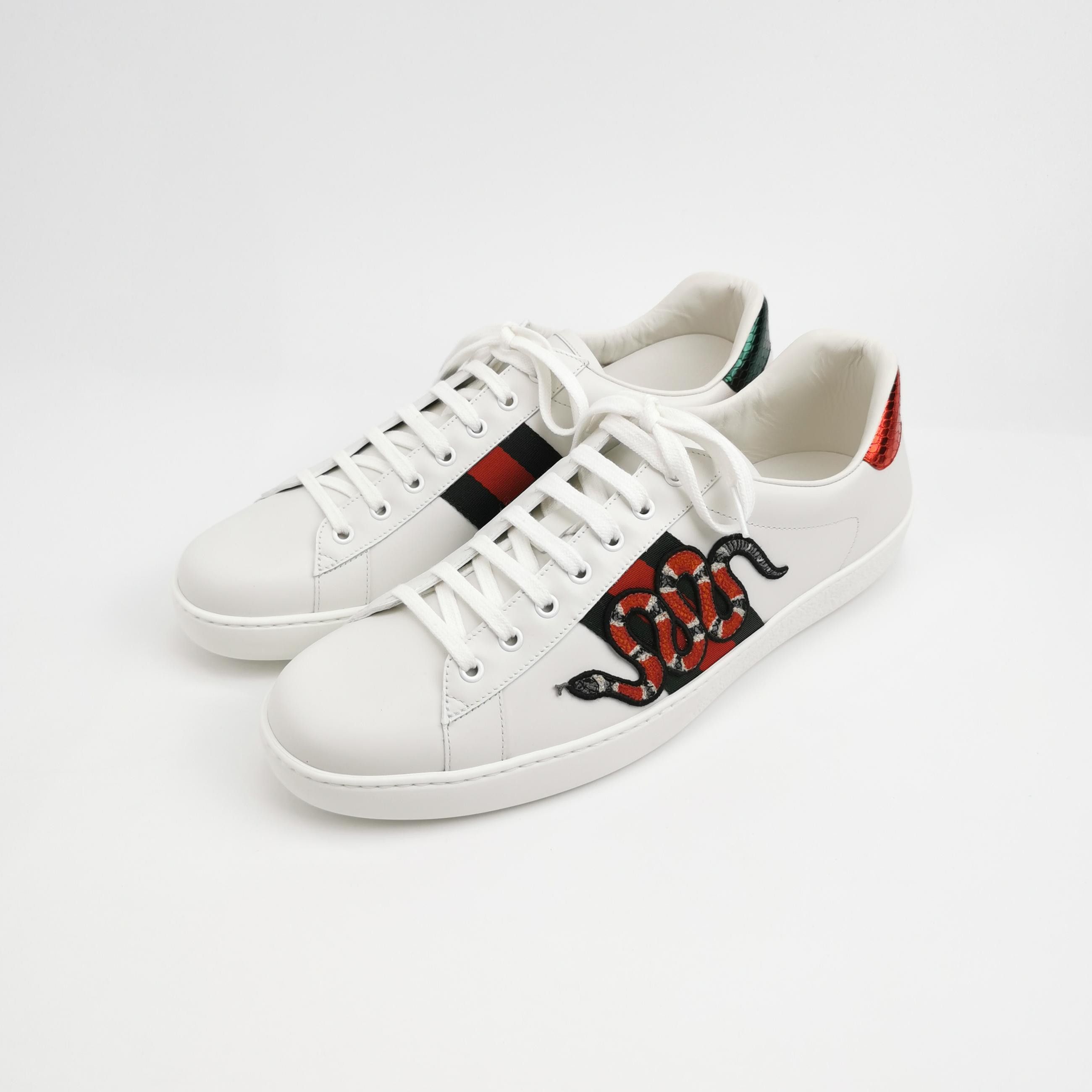 Gucci Gucci Snake Embroidered Ace Sneakers 47 Size US 14 / EU 47 - 3 Thumbnail