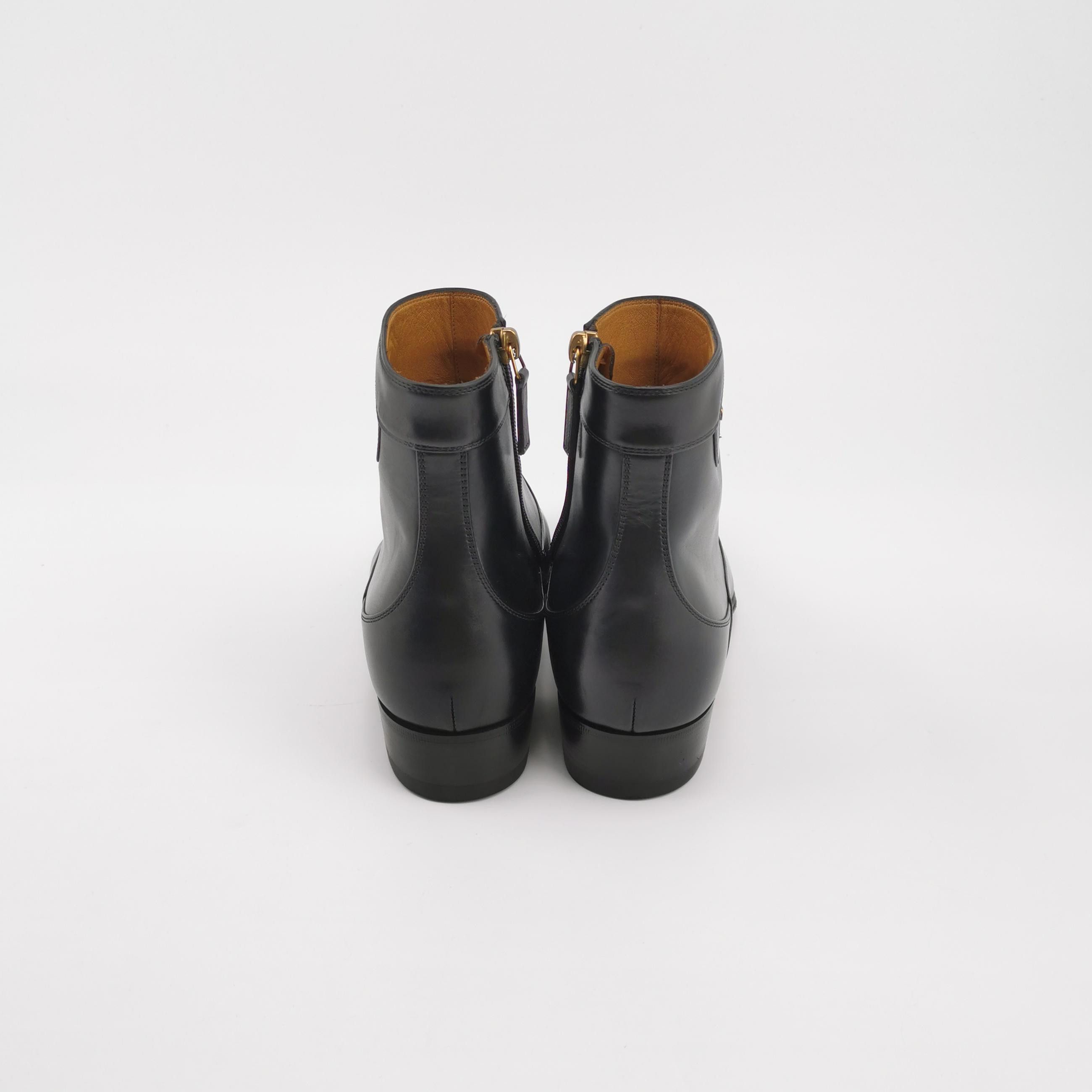 Gucci Gucci GG Logo Leather Side-Zip Boots 40 Size US 7 / EU 40 - 5 Thumbnail