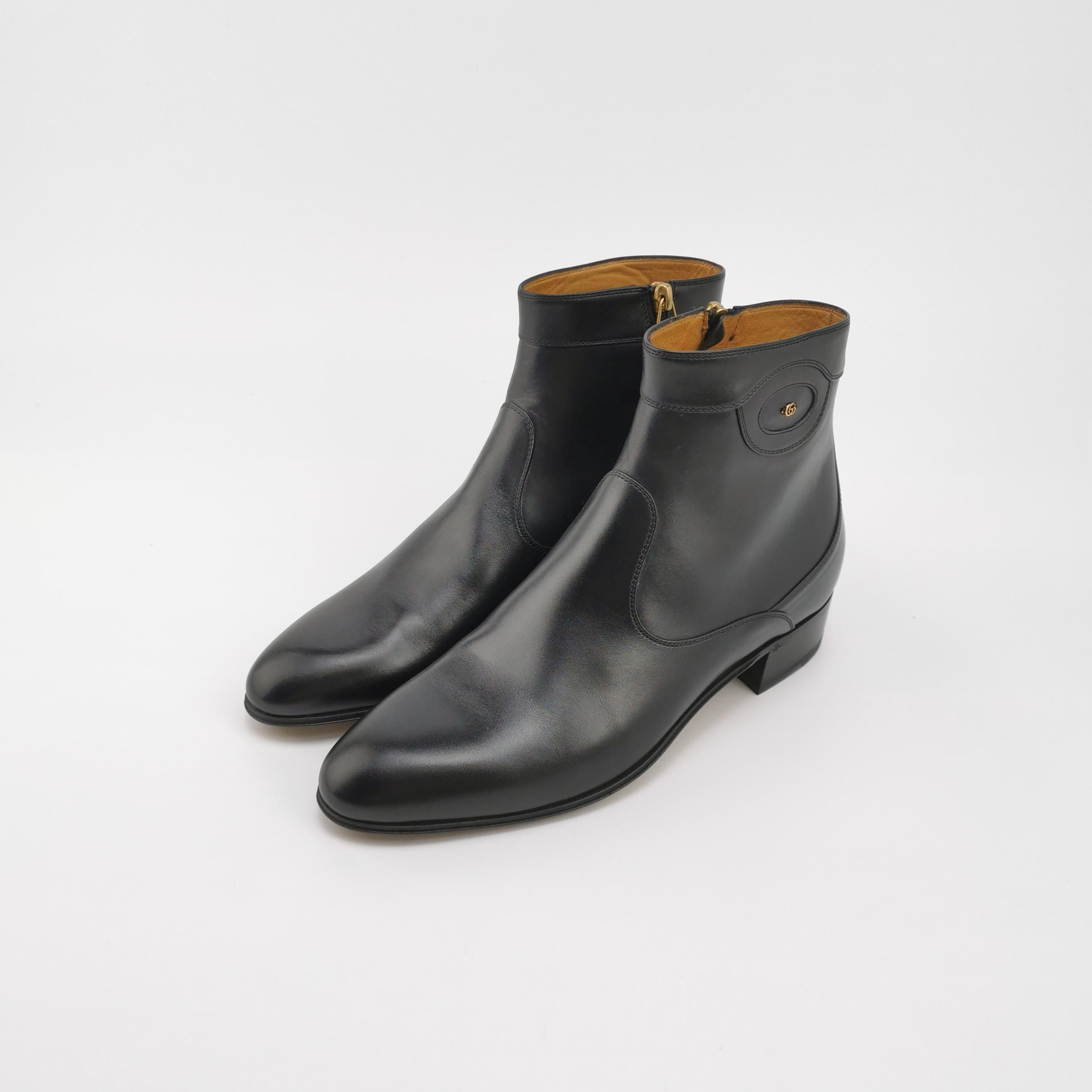 Gucci Gucci GG Logo Leather Side-Zip Boots 40 Size US 7 / EU 40 - 3 Thumbnail