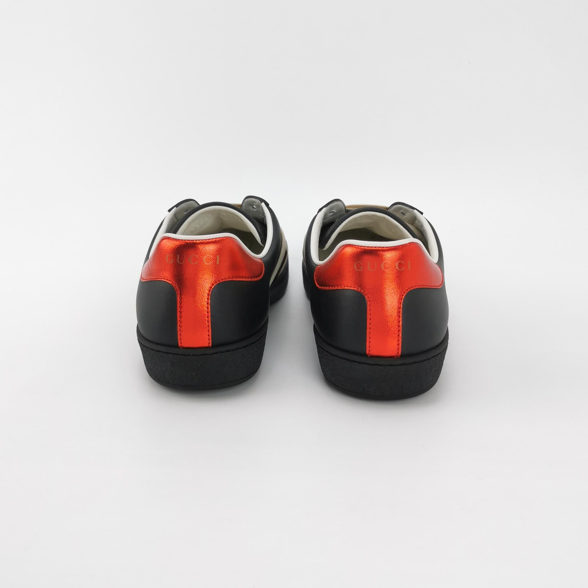Gucci Gucci Ace Logo Elastic Strap Sneakers 39.5 Size US 6 / EU 39 - 5 Thumbnail