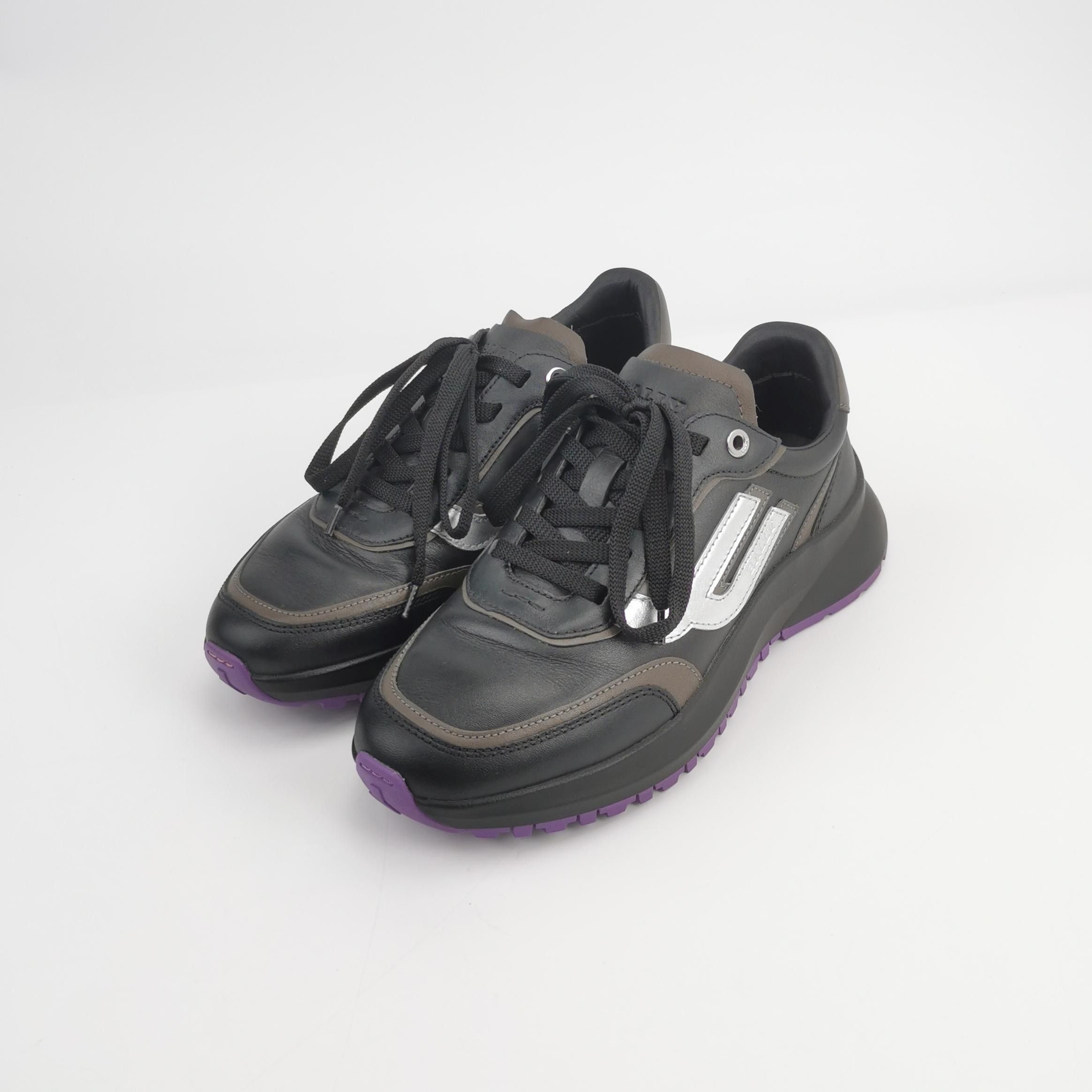 Bally Bally Demmy Black Leather Low-Top Sneakers US 6 Size US 6 / EU 39 - 3 Thumbnail