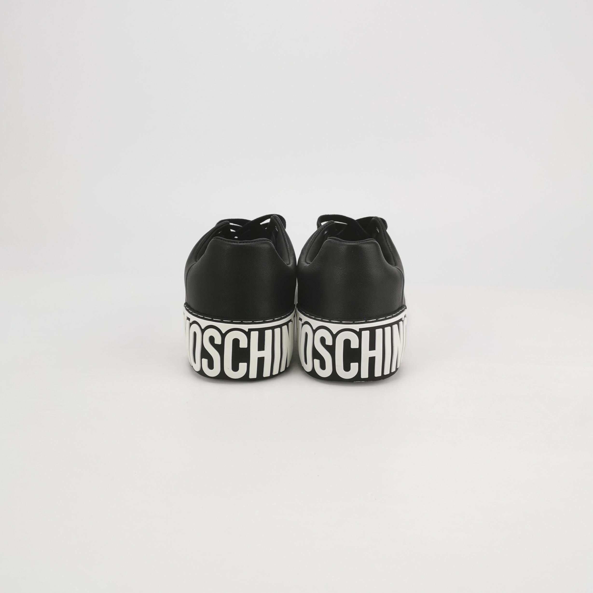 Moschino Moschino Logo Heel Leather Sneakers EU 42 Size US 9 / EU 42 - 5 Thumbnail
