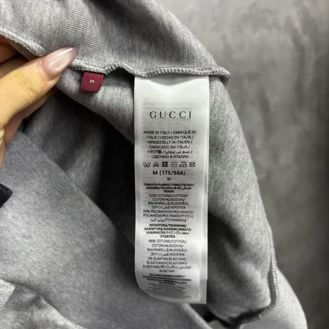 Gucci Gucci Embroidered Oversized Gray Hoodie m Men Size US M / EU 48-50 / 2 - 4 Thumbnail