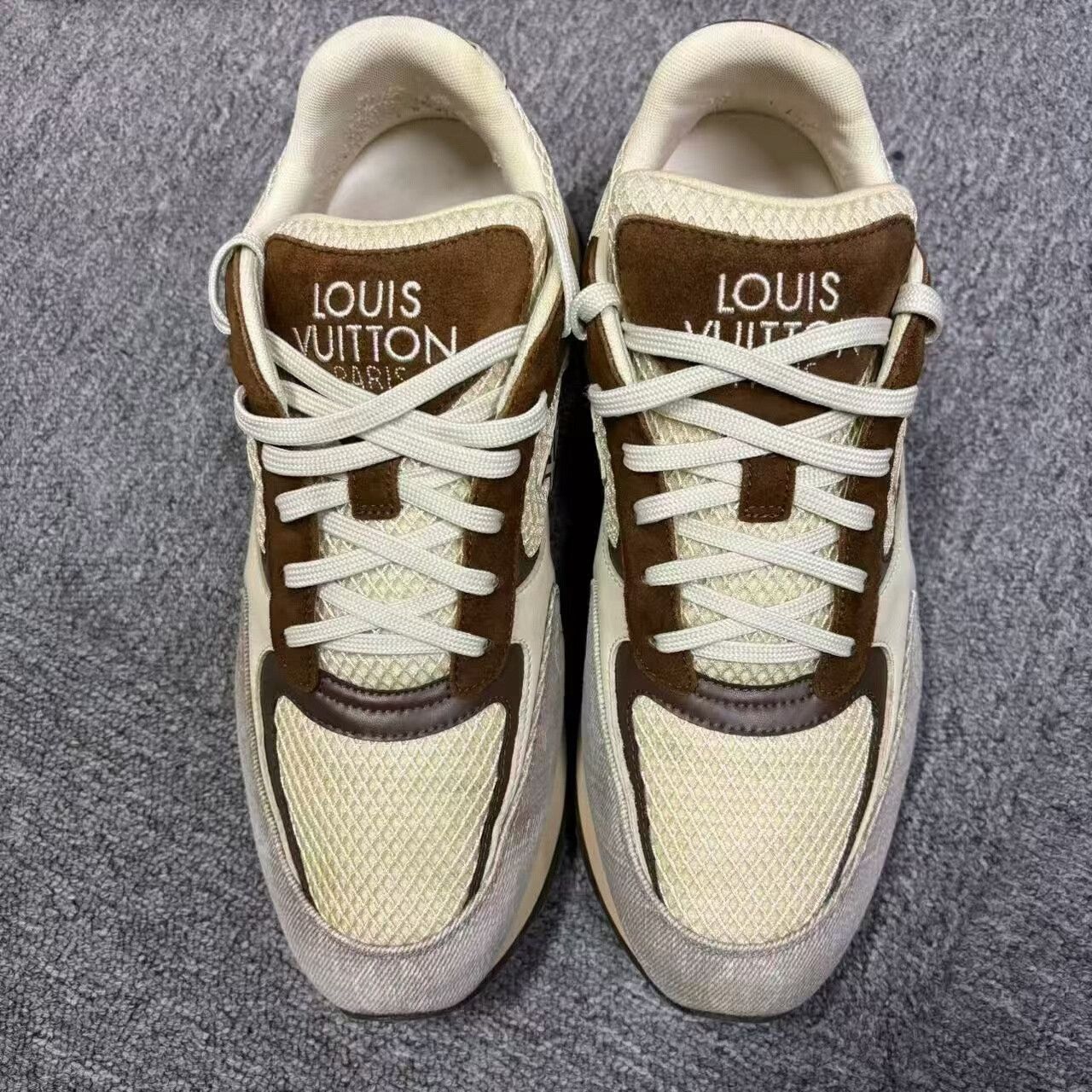 Louis Vuitton Louis Vuitton Denim Brown Lowtop Sneakers 10 Men Size US 10 / EU 43 - 2 Thumbnail