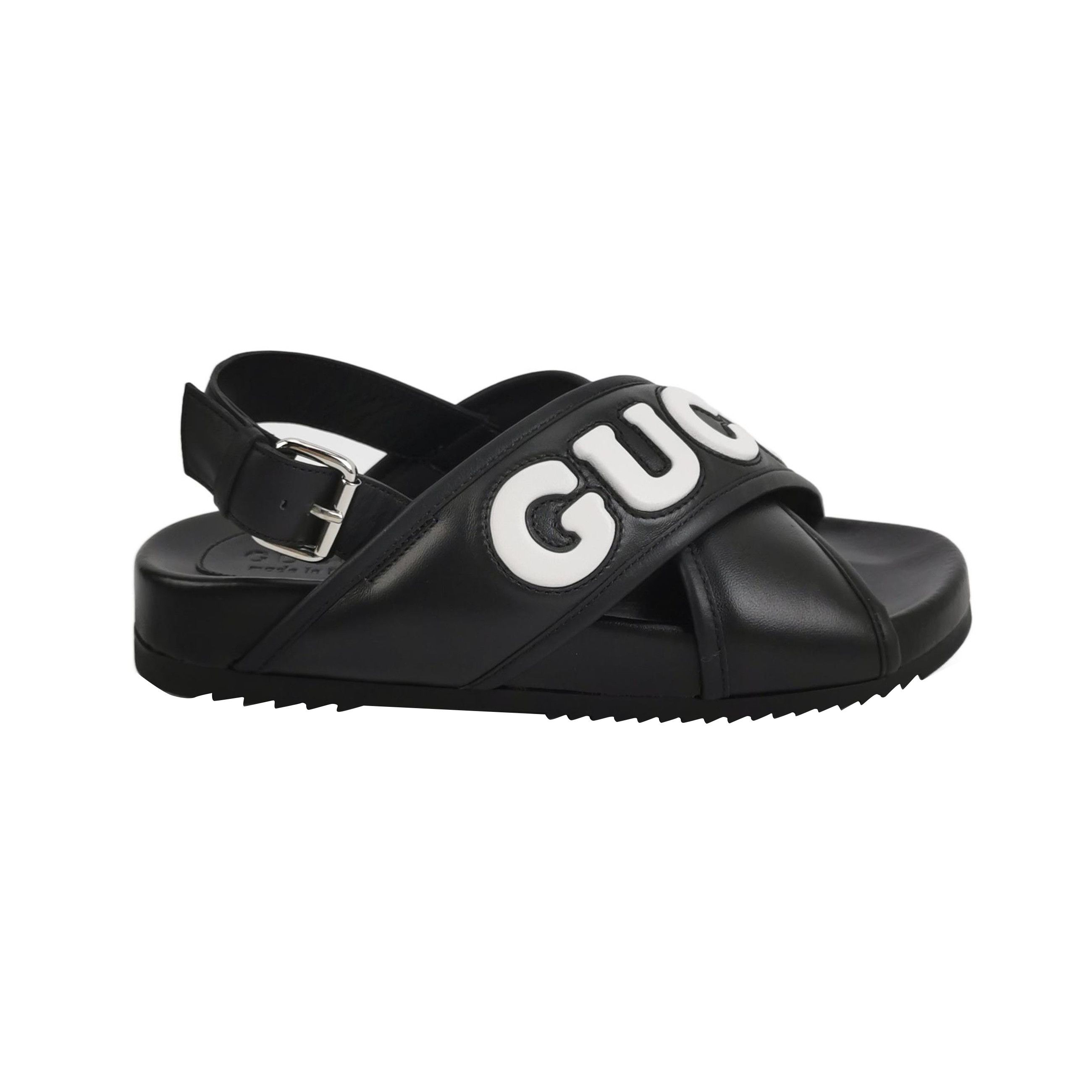 Gucci Gucci Logo Leather Sandals Size EU 39 Size US 6 / EU 39 - 2 Thumbnail