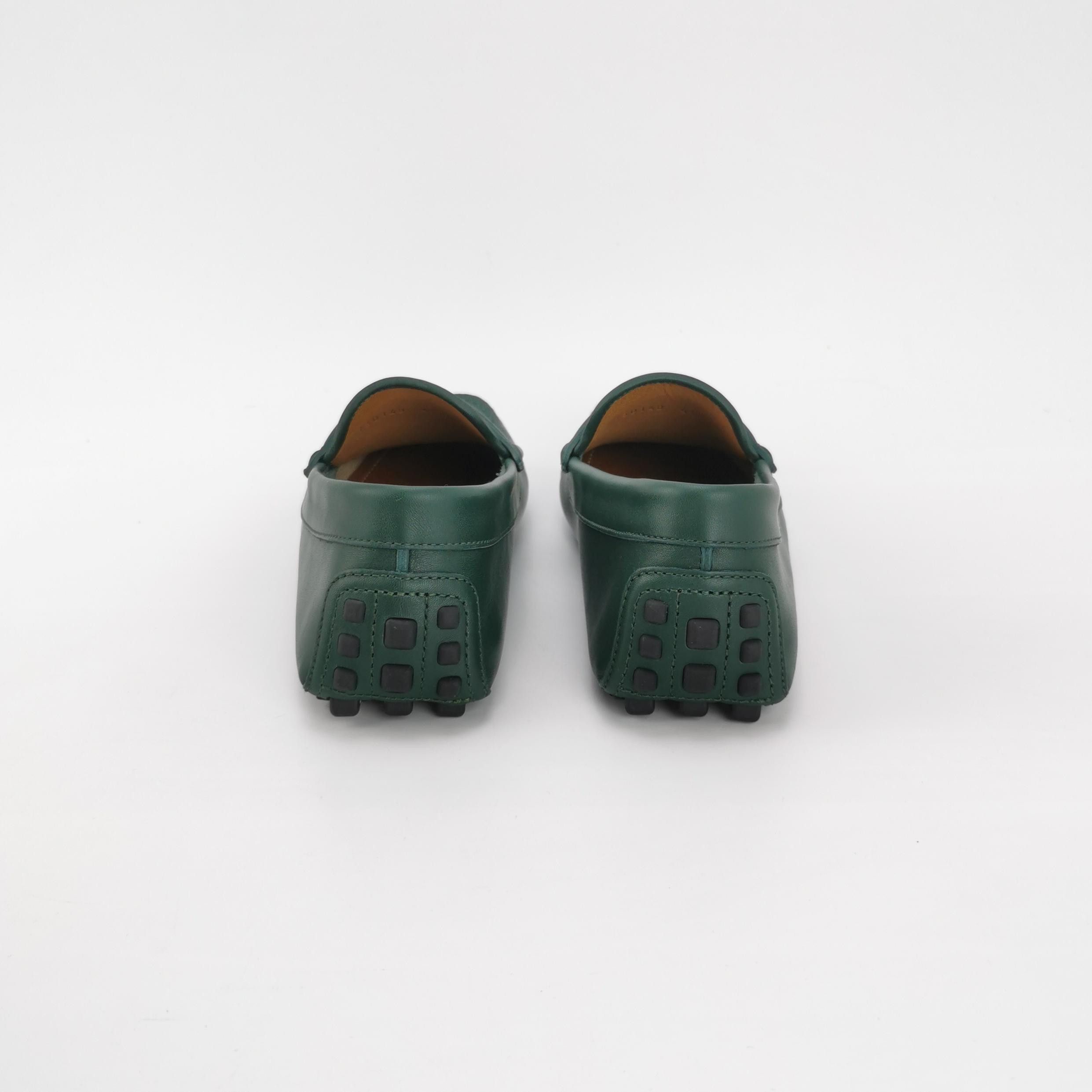 Gucci Gucci Interlocking G Green Leather Loafers 4.5 Size US 5.5 / EU 38 - 5 Thumbnail