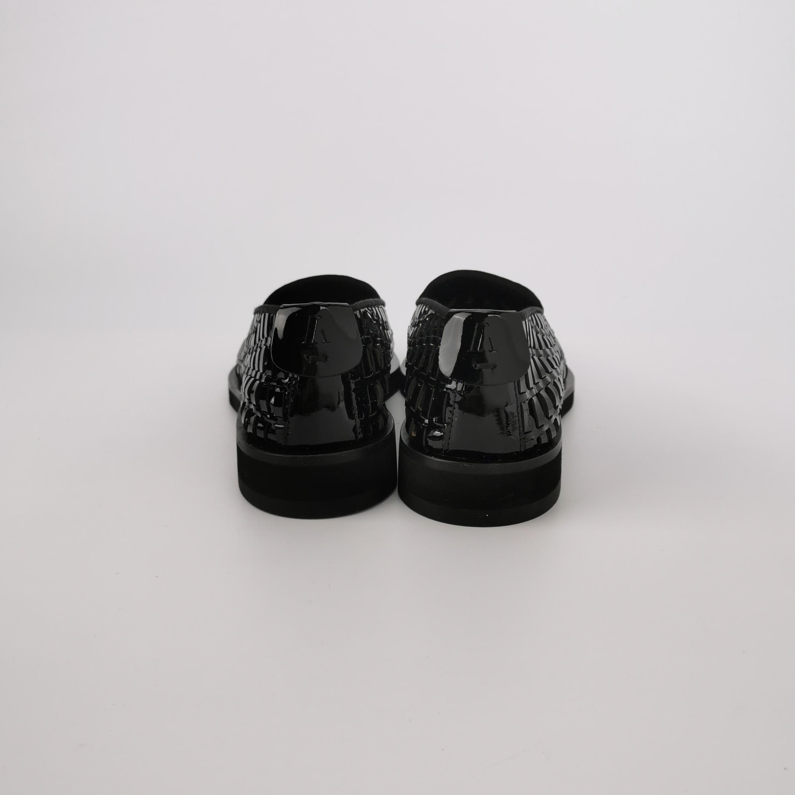 Emporio Armani Emporio Armani Woven Patent Leather Slip Ons Size 39 Size US 6 / EU 39 - 5 Thumbnail