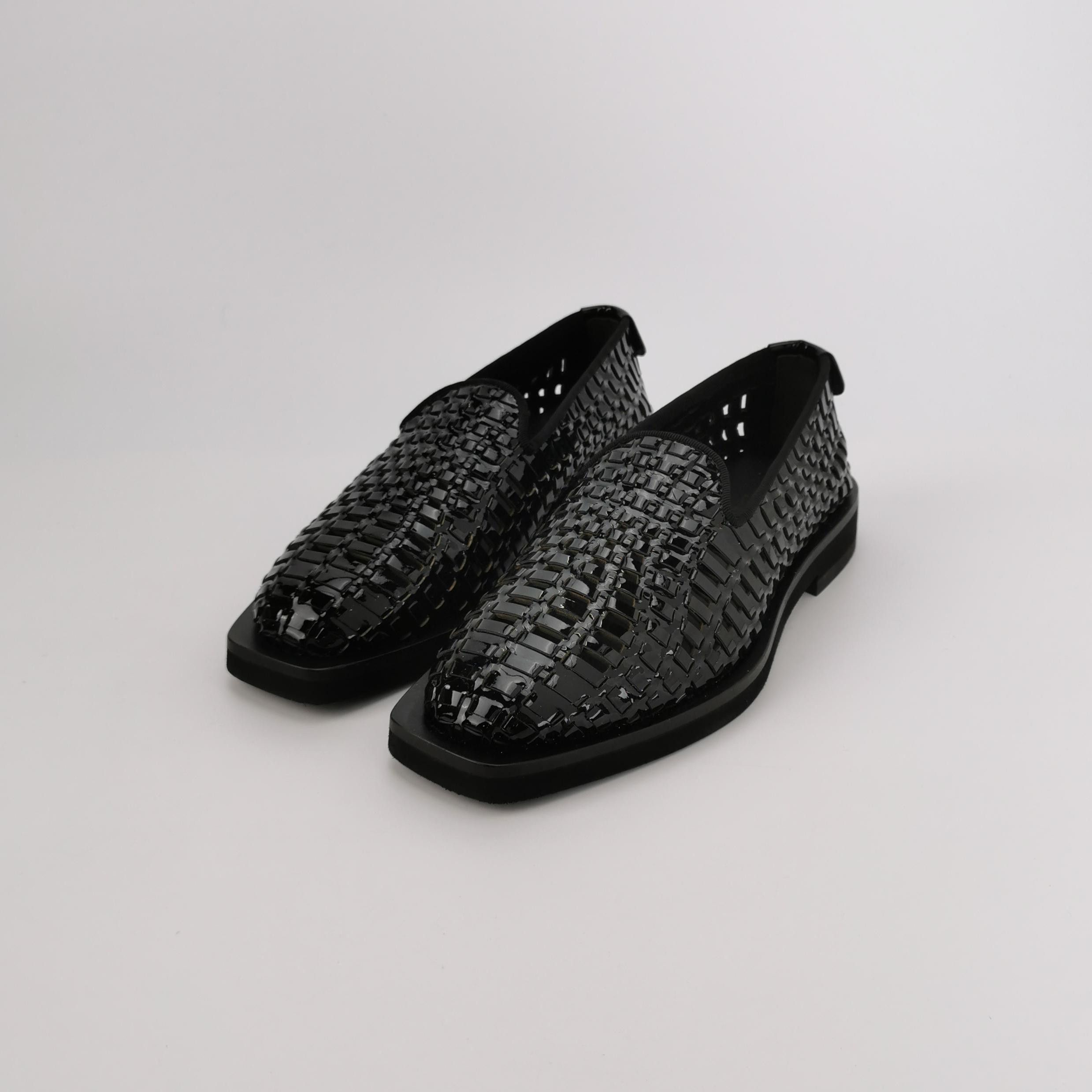 Emporio Armani Emporio Armani Woven Patent Leather Slip Ons Size 39 Size US 6 / EU 39 - 3 Thumbnail