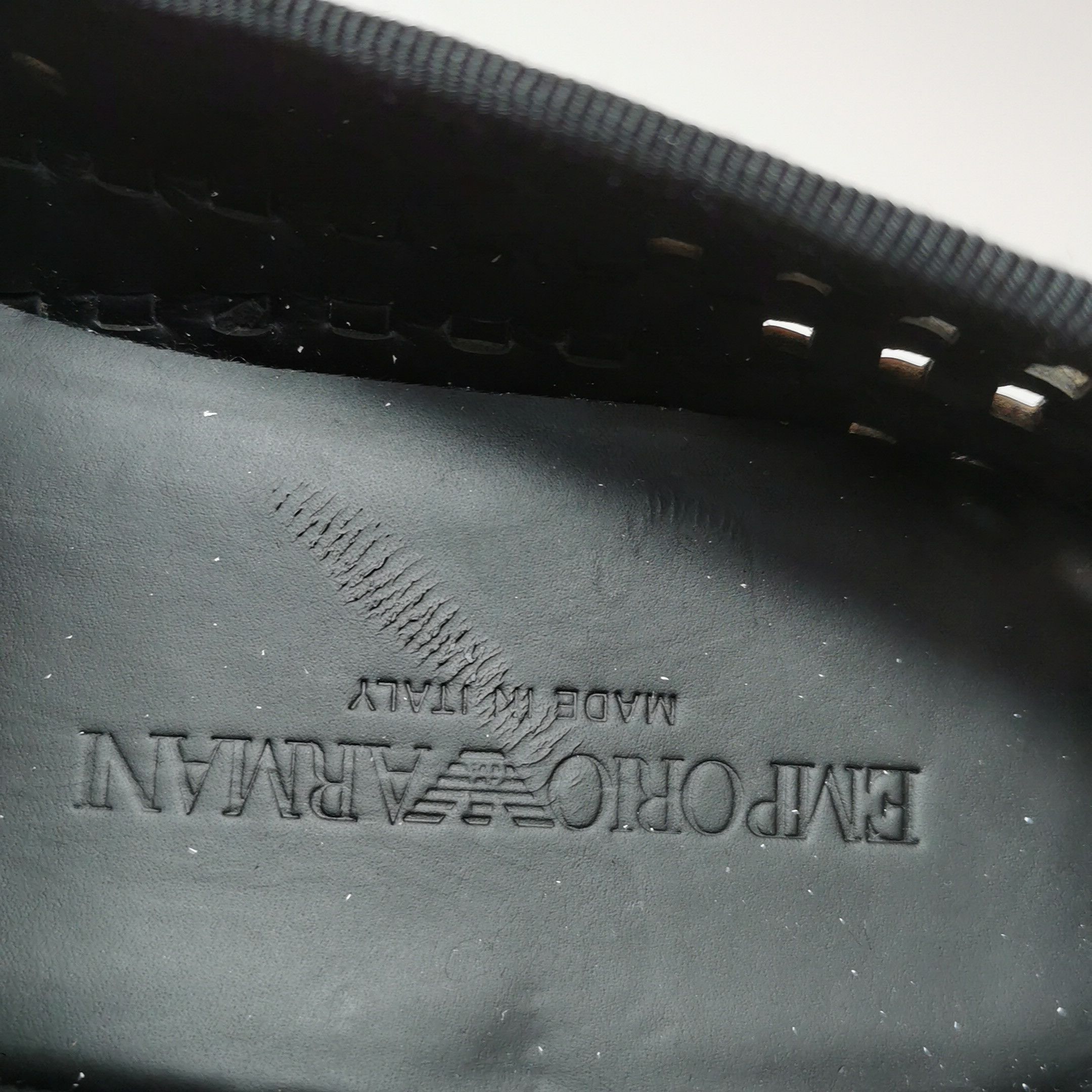 Emporio Armani Emporio Armani Woven Patent Leather Slip Ons Size 39 Size US 6 / EU 39 - 11 Thumbnail
