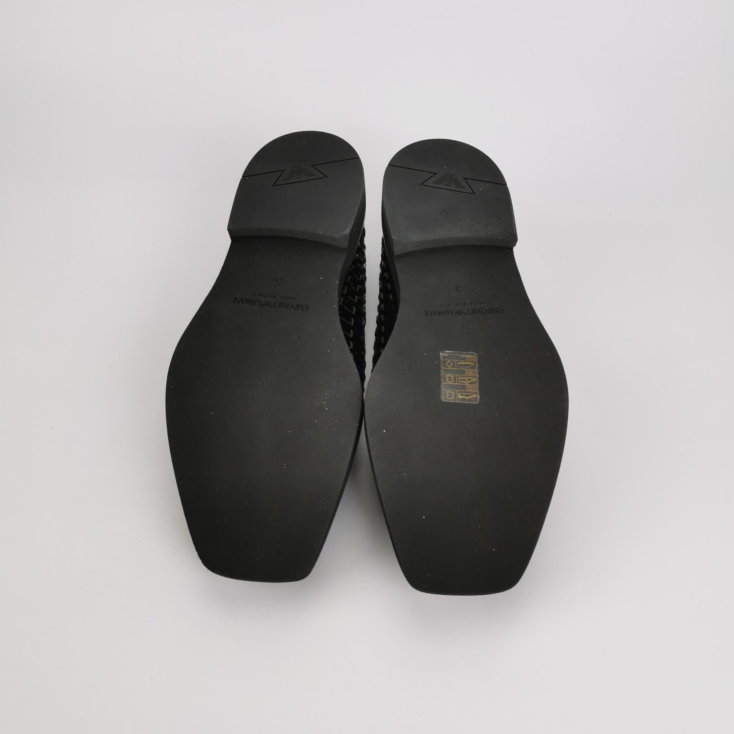 Emporio Armani Emporio Armani Woven Patent Leather Slip Ons Size 39 Size US 6 / EU 39 - 6 Thumbnail